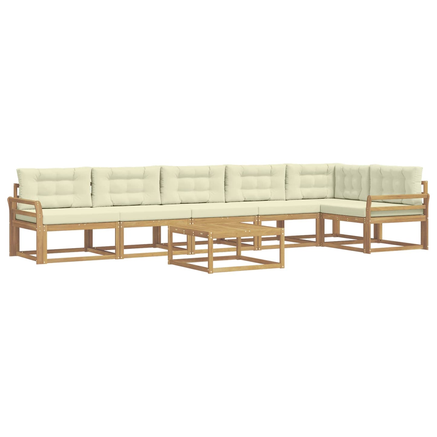 Buiten bankenset 7 pcs Wit en crèmekleurig 79 x 79 x 37 cm is nu te koop bij PeponiXL, paradijselijk wonen!