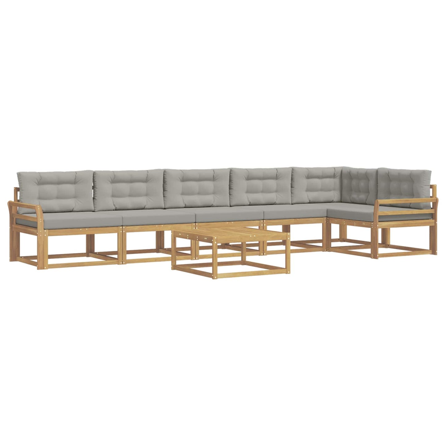Buiten bankenset 7 pcs Wit en Lichtgrijs 79 x 79 x 37 cm is nu te koop bij PeponiXL, paradijselijk wonen!