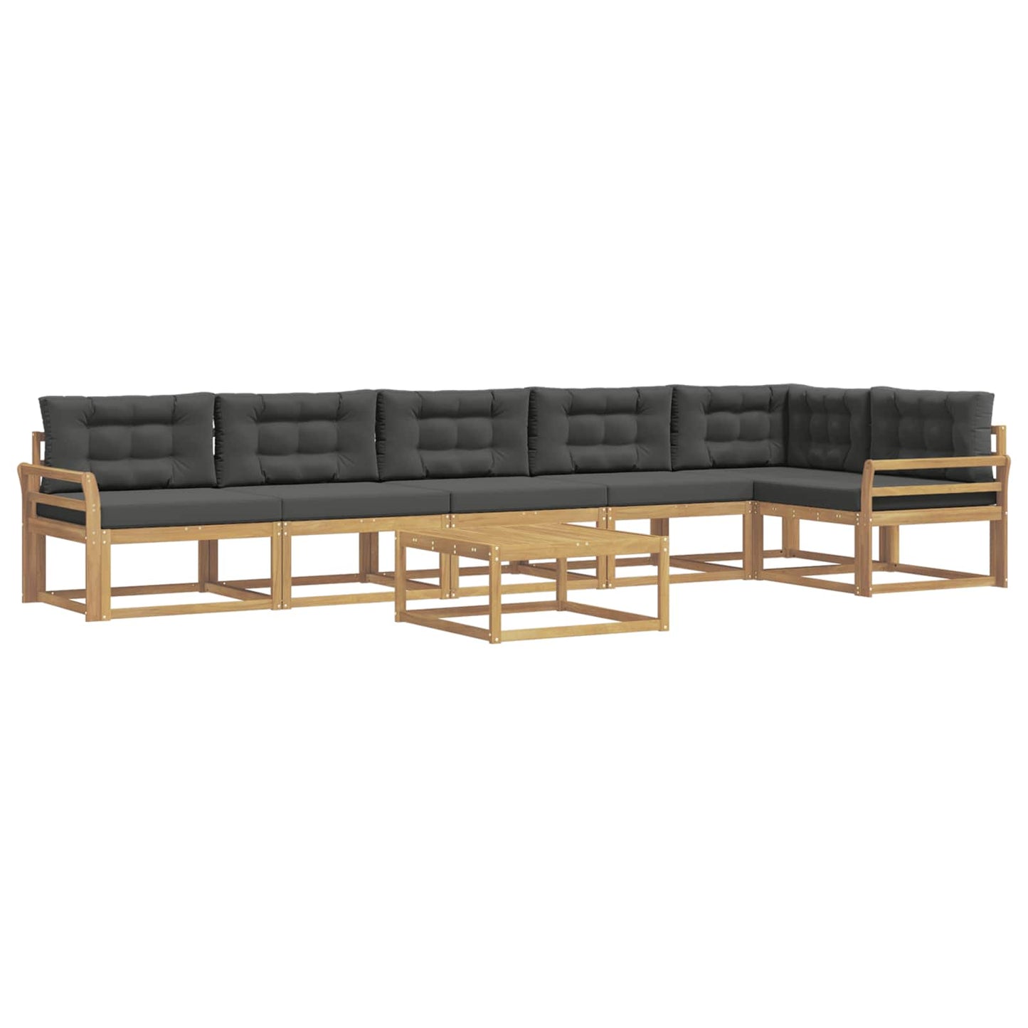 Buiten bankenset 7 pcs Wit en antracietkleurig 79 x 79 x 37 cm is nu te koop bij PeponiXL, paradijselijk wonen!