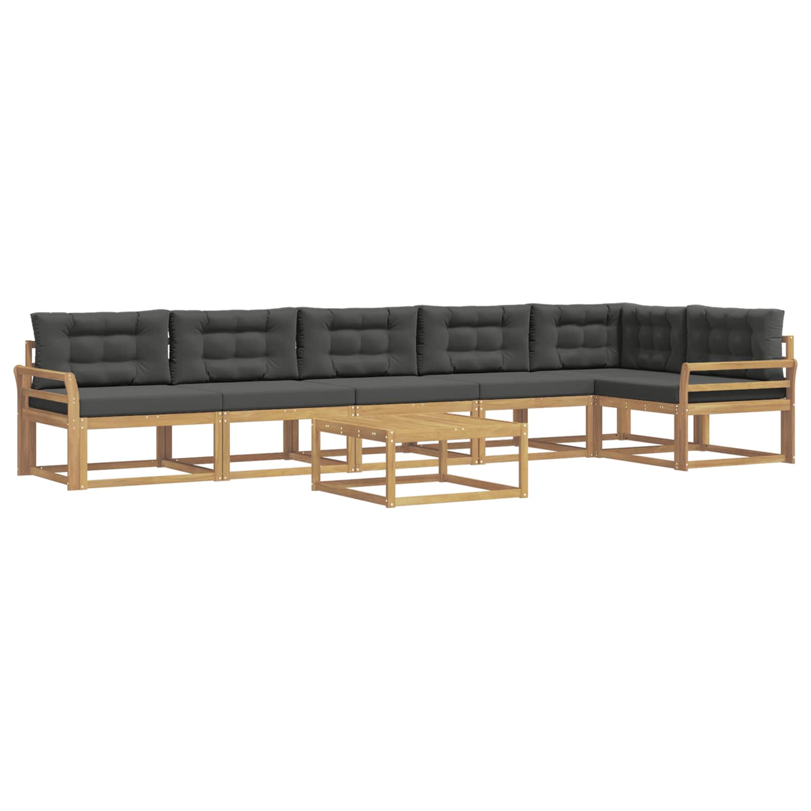 Buiten bankenset 7 pcs Wit en antracietkleurig 79 x 79 x 37 cm is nu te koop bij PeponiXL, paradijselijk wonen!