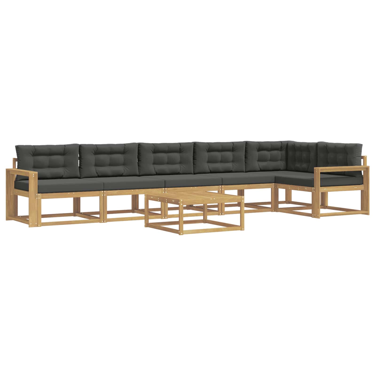 Buiten bankenset 7 pcs Wit en antracietkleurig 79 x 79 x 37 cm is nu te koop bij PeponiXL, paradijselijk wonen!