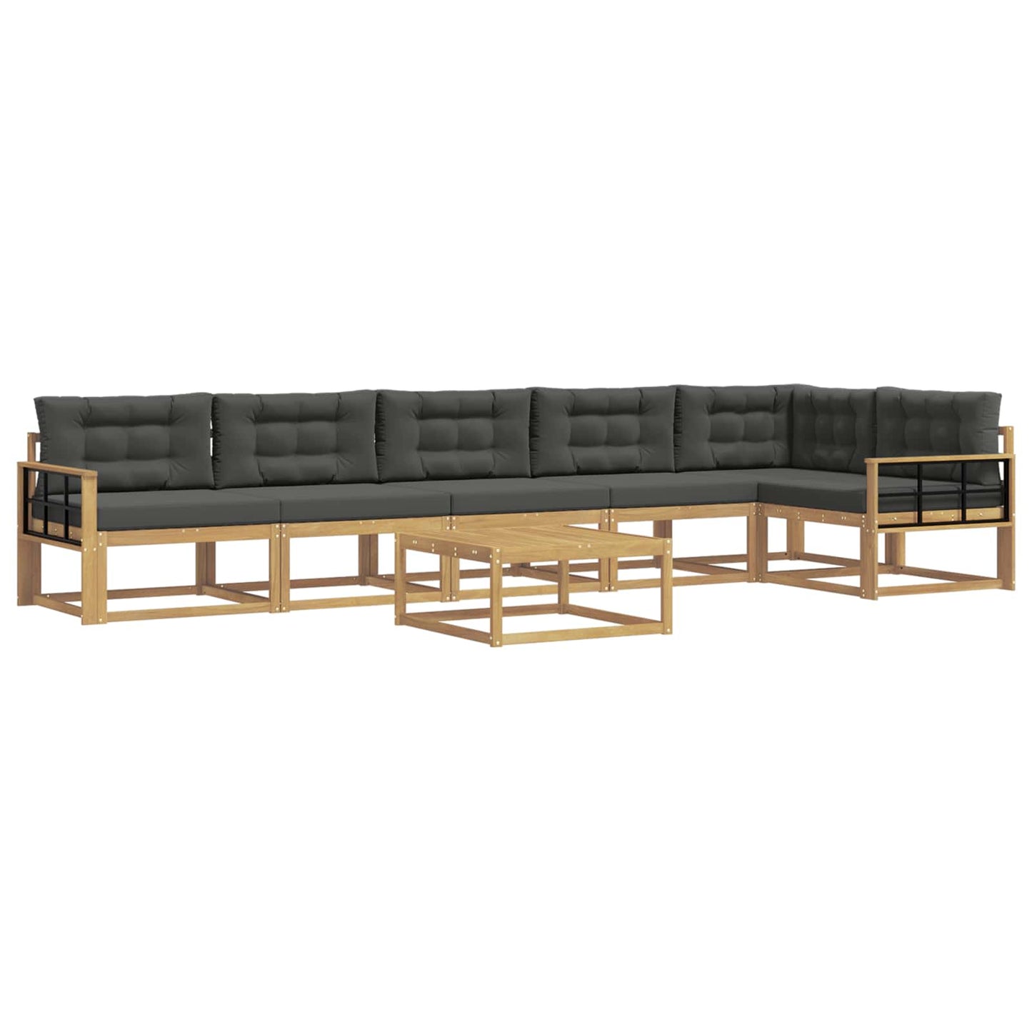 Buiten bankenset 7 pcs Wit en antracietkleurig 79 x 79 x 37 cm is nu te koop bij PeponiXL, paradijselijk wonen!