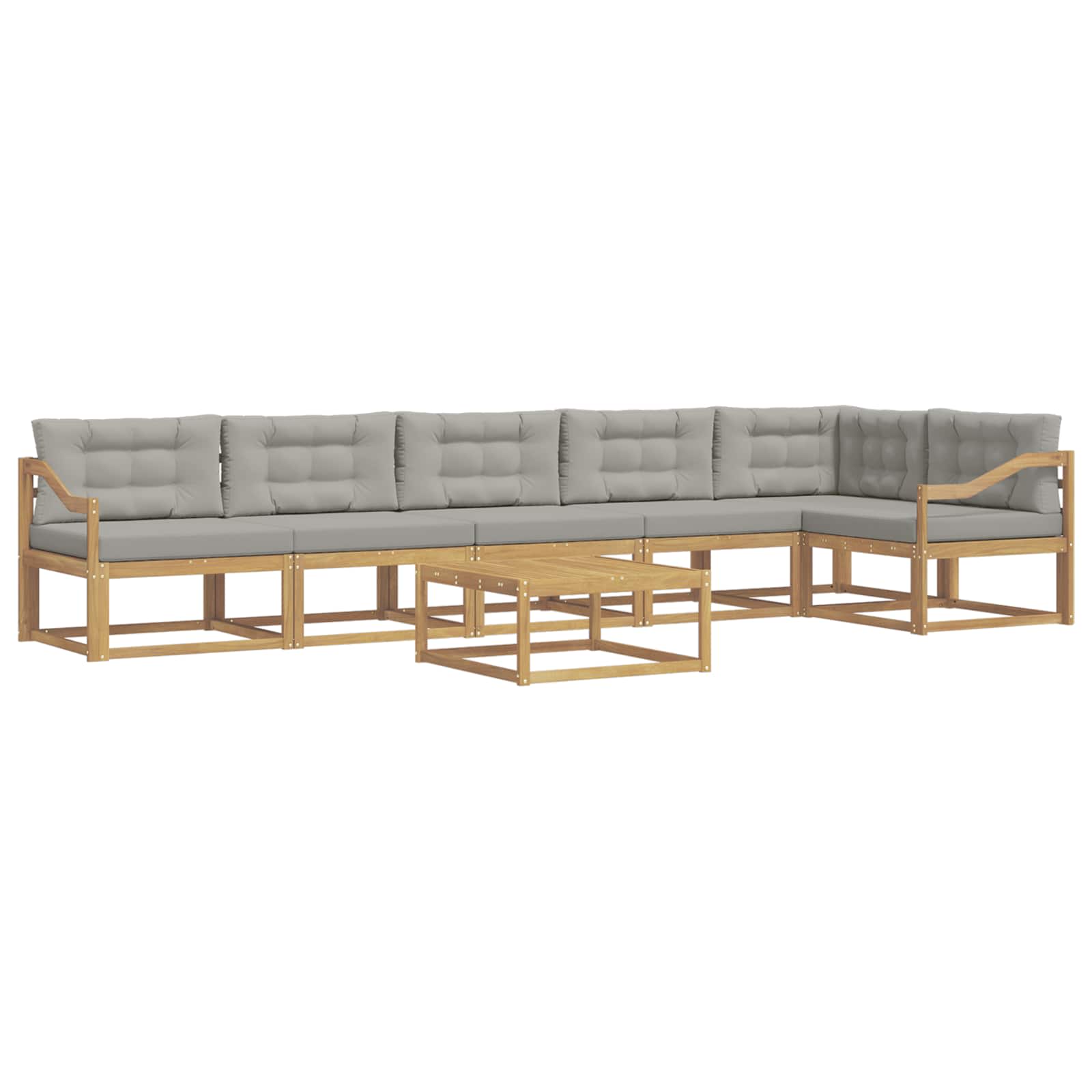Buiten bankenset 7 pcs Wit en Lichtgrijs 79 x 79 x 37 cm is nu te koop bij PeponiXL, paradijselijk wonen!