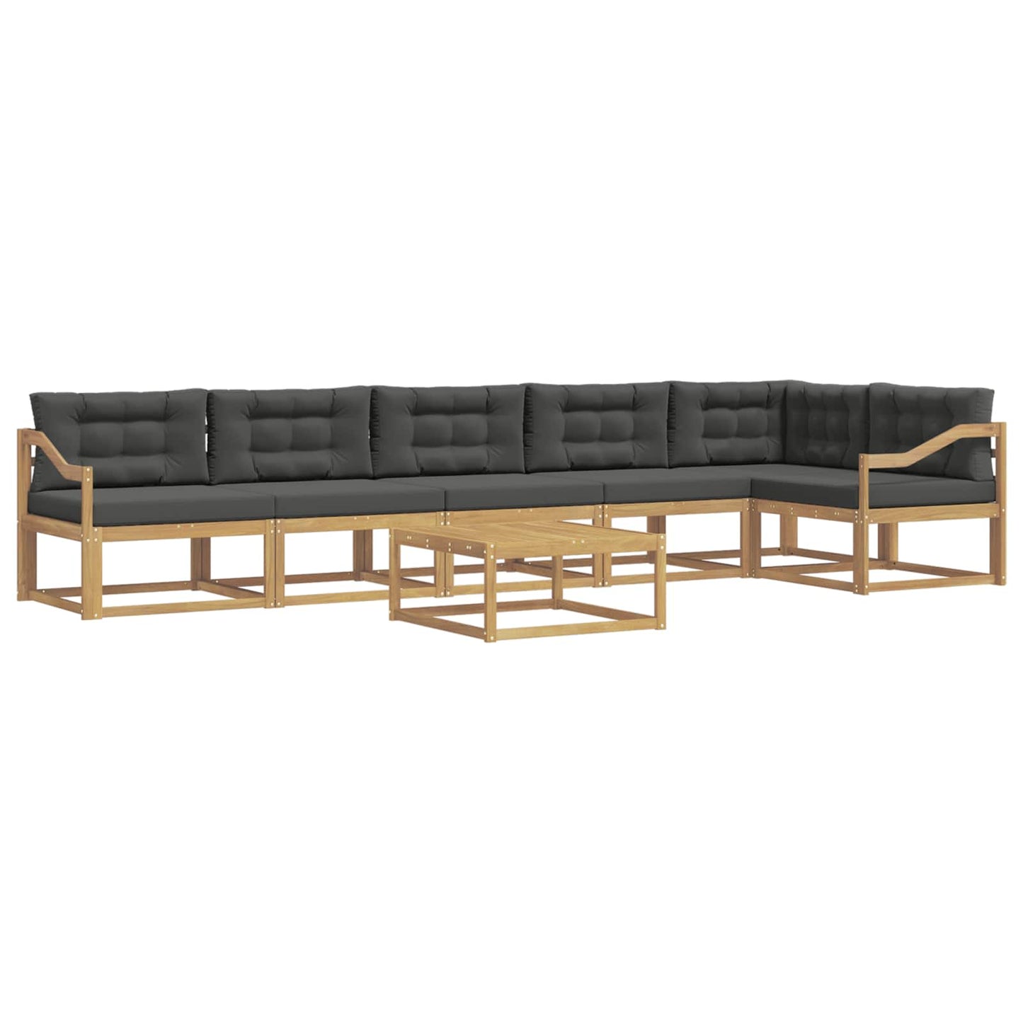 Buiten bankenset 7 pcs Wit en antracietkleurig 79 x 79 x 37 cm is nu te koop bij PeponiXL, paradijselijk wonen!