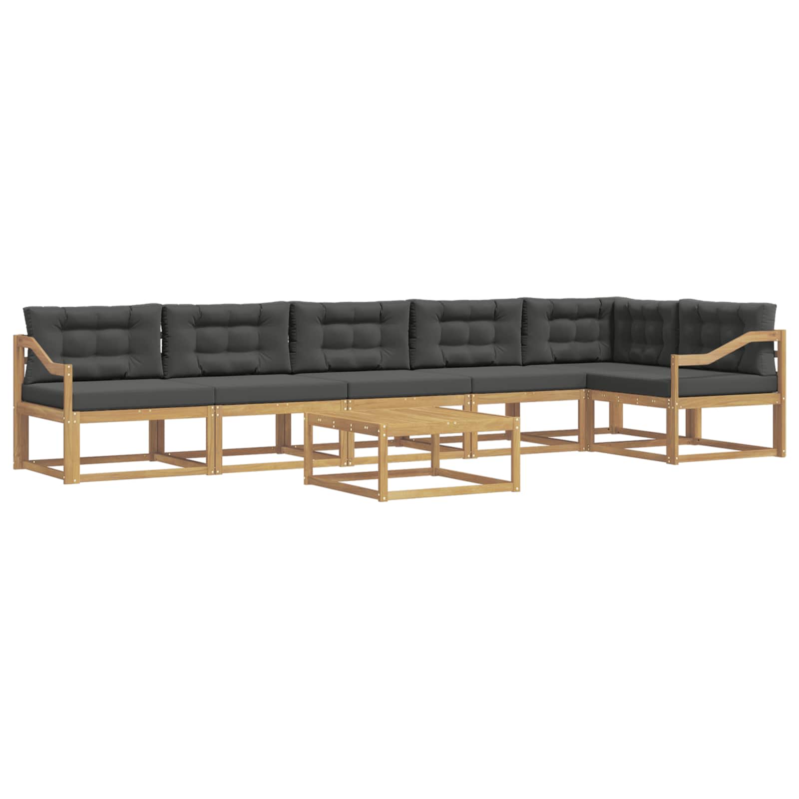 Buiten bankenset 7 pcs Wit en antracietkleurig 79 x 79 x 37 cm is nu te koop bij PeponiXL, paradijselijk wonen!
