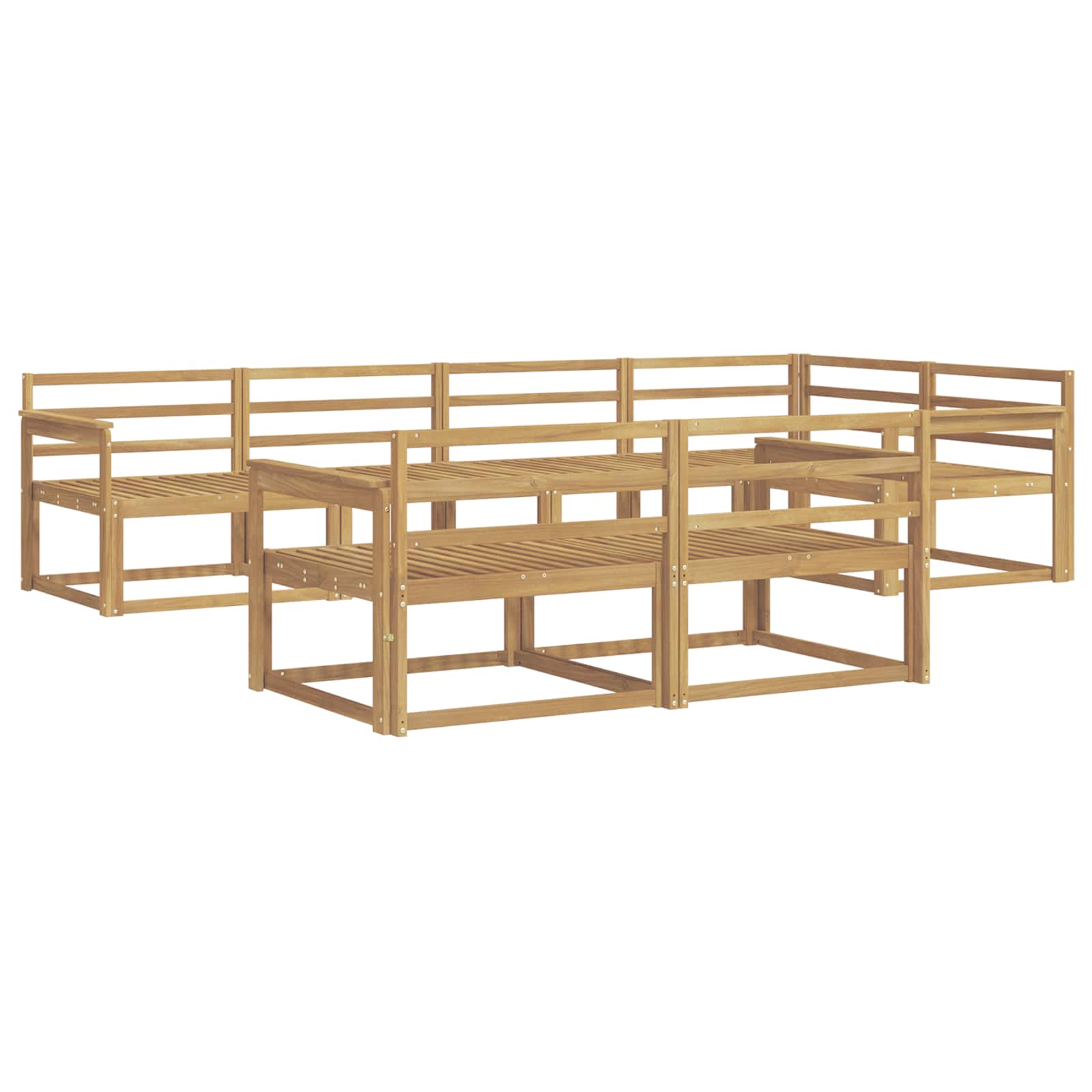 Buiten bankenset 8 pcs Wit 327 x 168,5 x 73 cm is nu te koop bij PeponiXL, paradijselijk wonen!