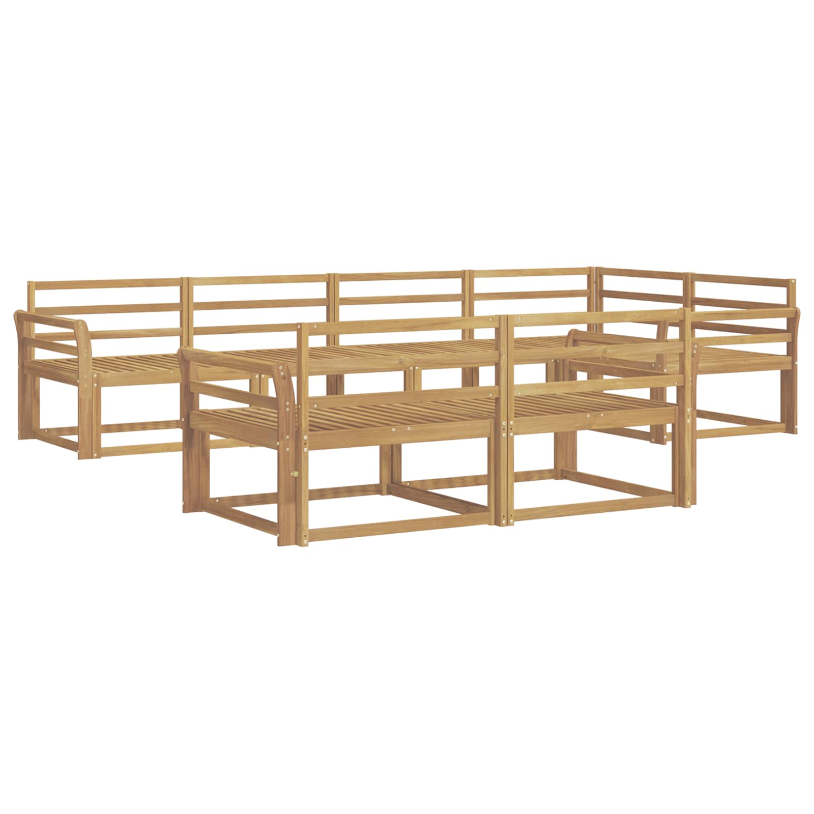Buiten bankenset 8 pcs Wit 329 x 170,5 x 73 cm is nu te koop bij PeponiXL, paradijselijk wonen!