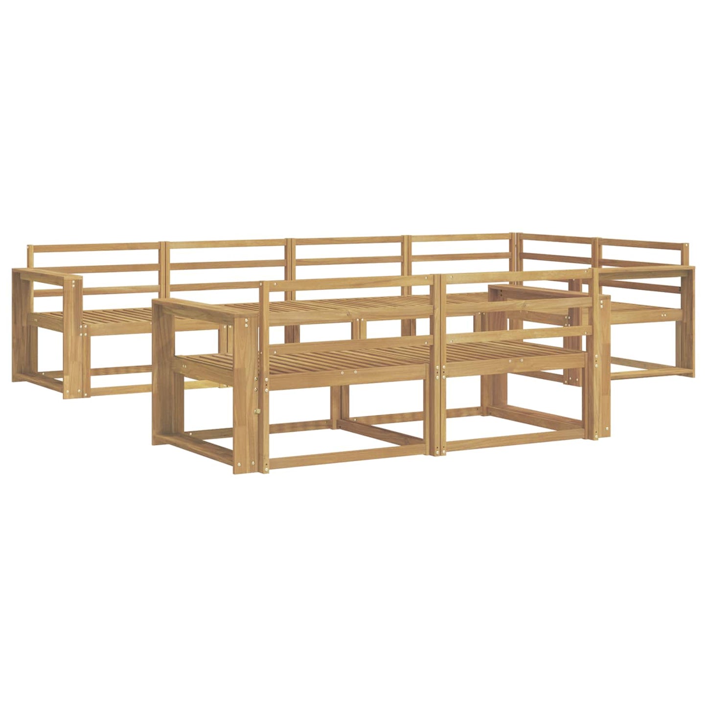 Buiten bankenset 8 pcs Wit 331 x 172,5 x 73 cm is nu te koop bij PeponiXL, paradijselijk wonen!