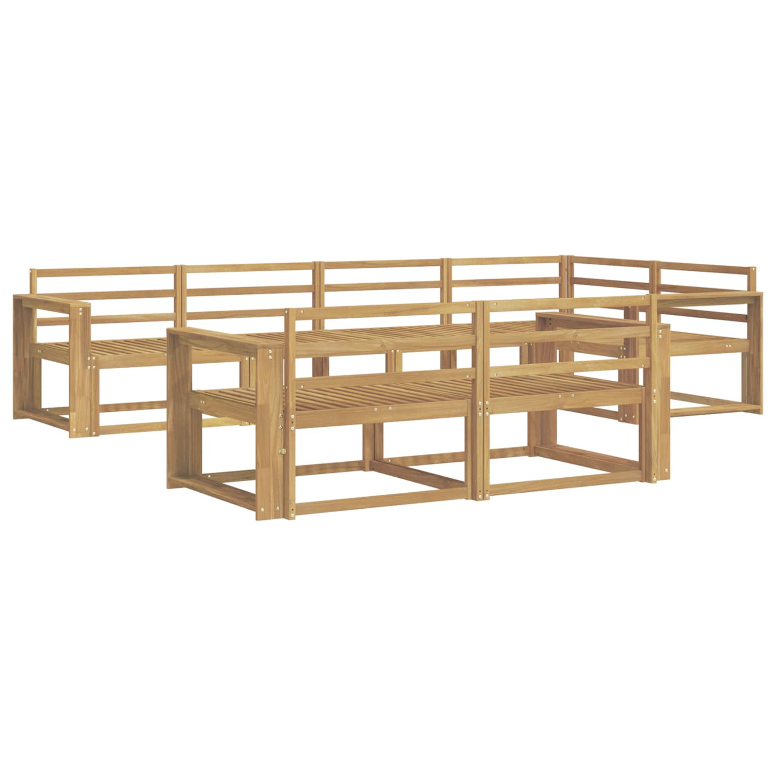 Buiten bankenset 8 pcs Wit 331 x 172,5 x 73 cm is nu te koop bij PeponiXL, paradijselijk wonen!