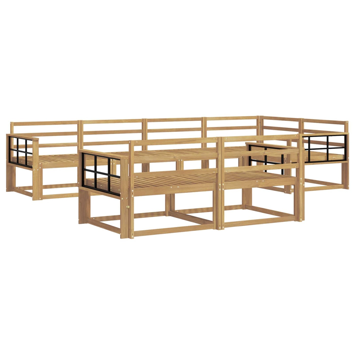 Buiten bankenset 8 pcs Wit 327 x 168,5 x 73 cm is nu te koop bij PeponiXL, paradijselijk wonen!