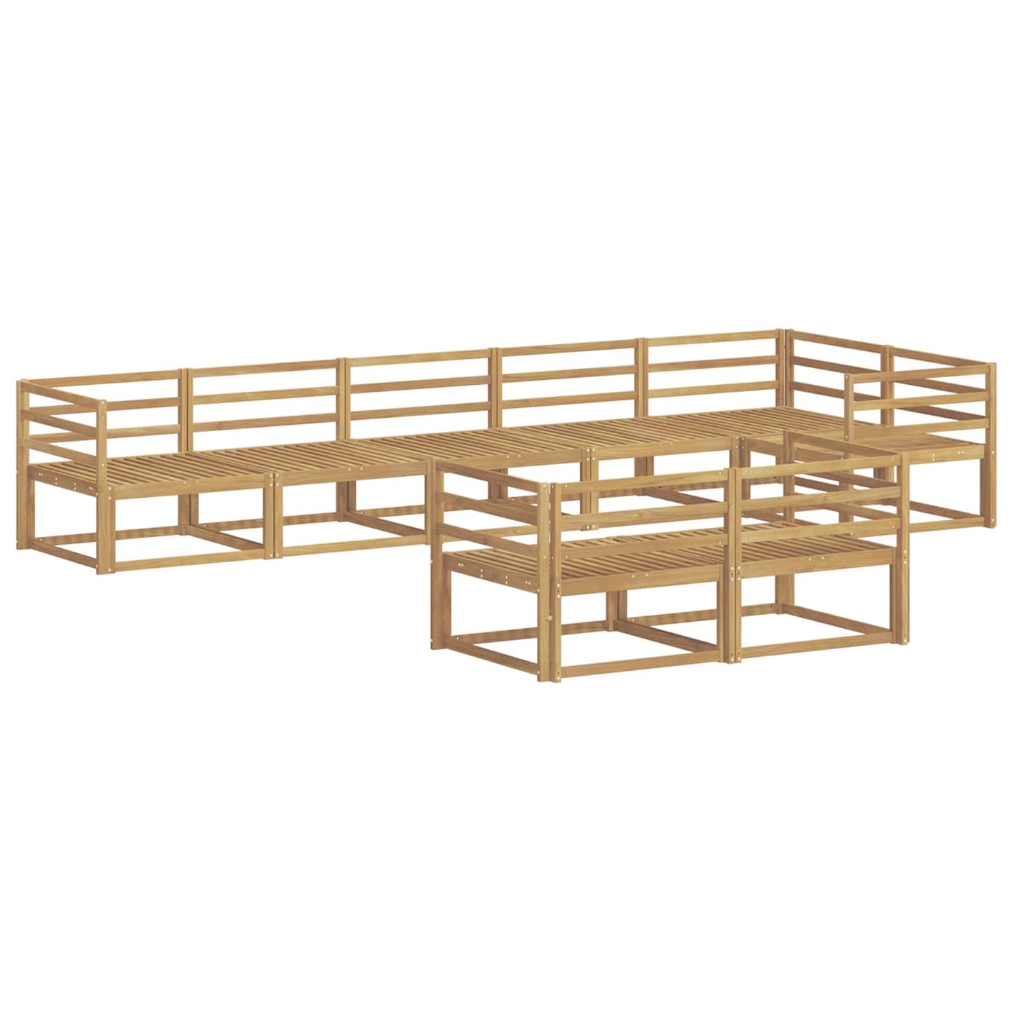 Buiten bankenset 8 pcs Wit 404 x 166,5 x 73 cm is nu te koop bij PeponiXL, paradijselijk wonen!