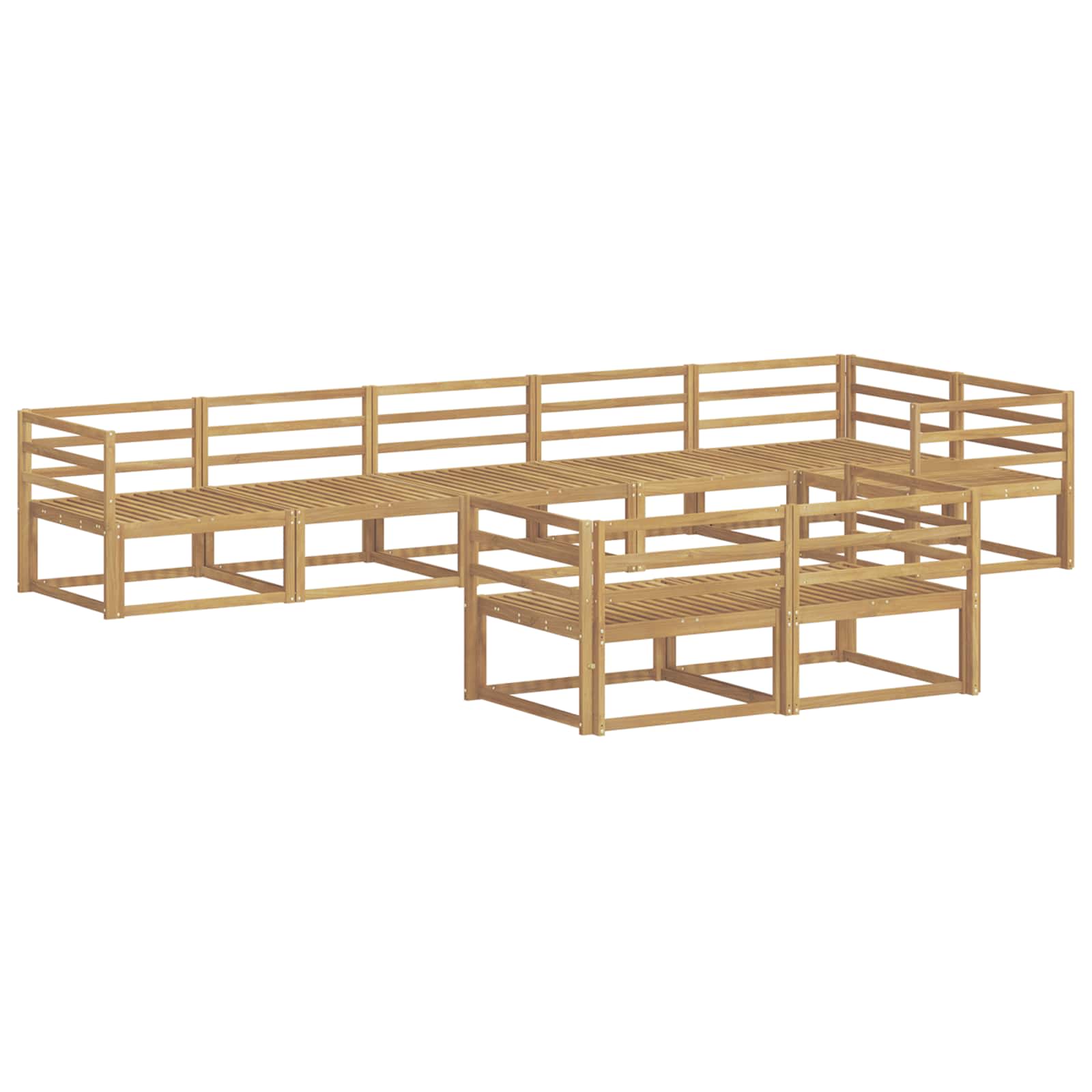 Buiten bankenset 8 pcs Wit 404 x 166,5 x 73 cm is nu te koop bij PeponiXL, paradijselijk wonen!