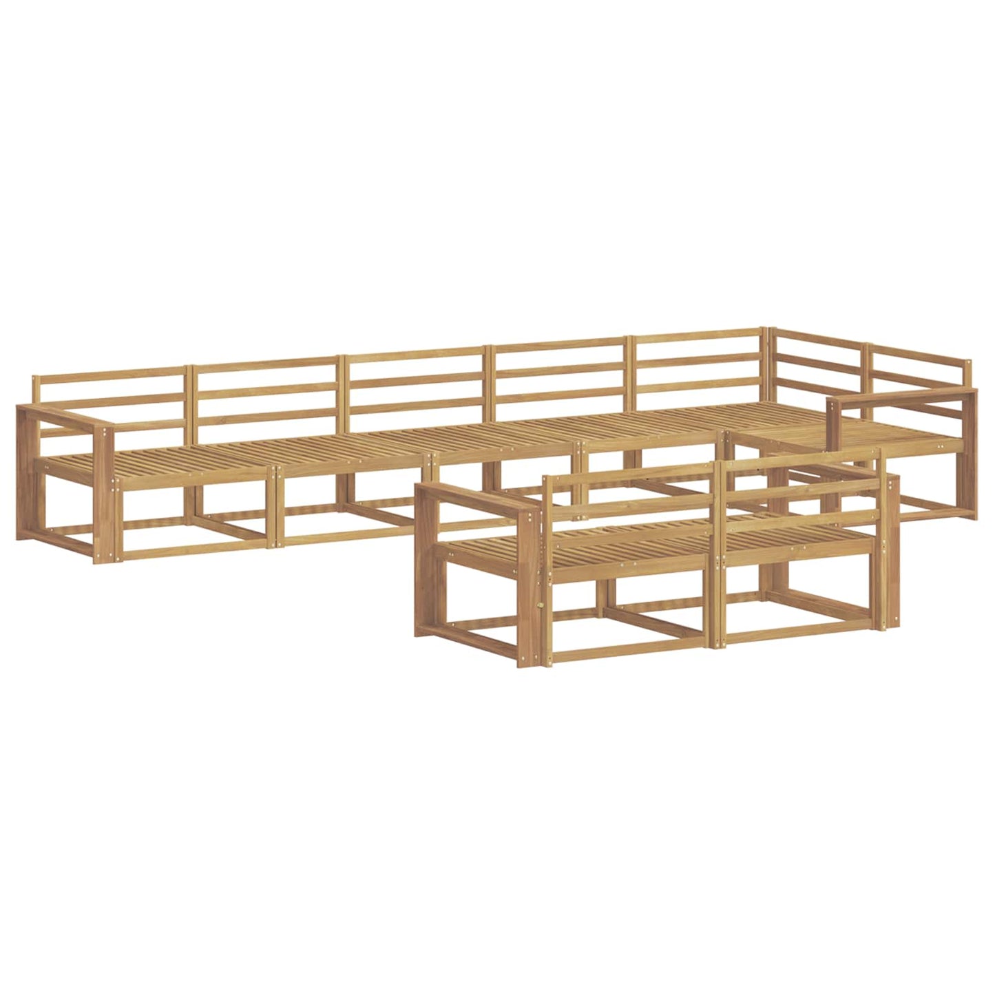 Buiten bankenset 8 pcs Wit 410 x 172,5 x 73 cm is nu te koop bij PeponiXL, paradijselijk wonen!