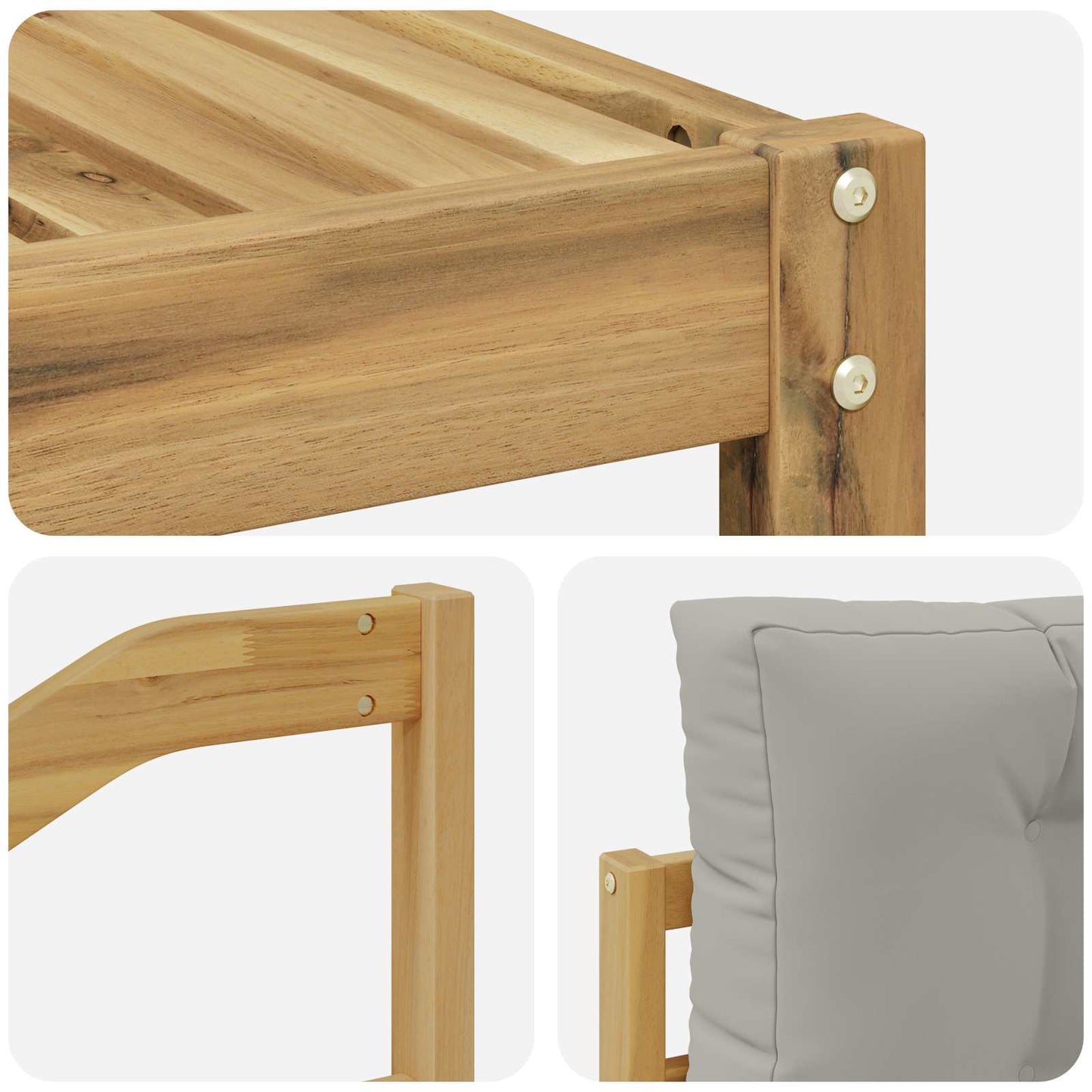 Buiten bankenset 9 pcs Wit en Lichtgrijs 79 x 79 x 37 cm is nu te koop bij PeponiXL, paradijselijk wonen!