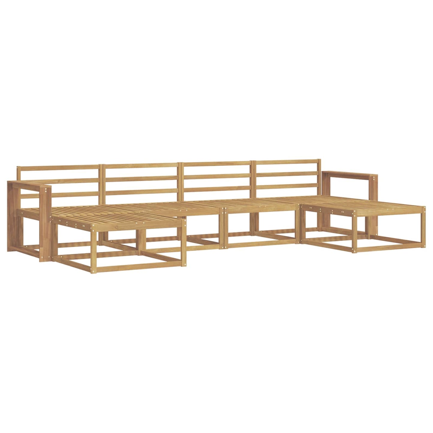 Buiten bankenset 6 pcs Wit Massief Acaciahout is nu te koop bij PeponiXL, paradijselijk wonen!