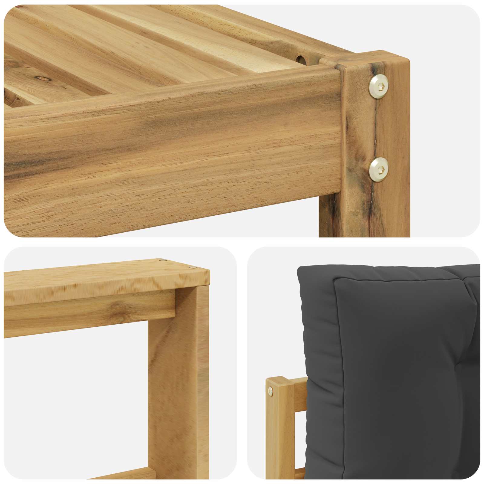 Buiten bankenset met kussen 6 pcs Wit en antracietkleurig is nu te koop bij PeponiXL, paradijselijk wonen!