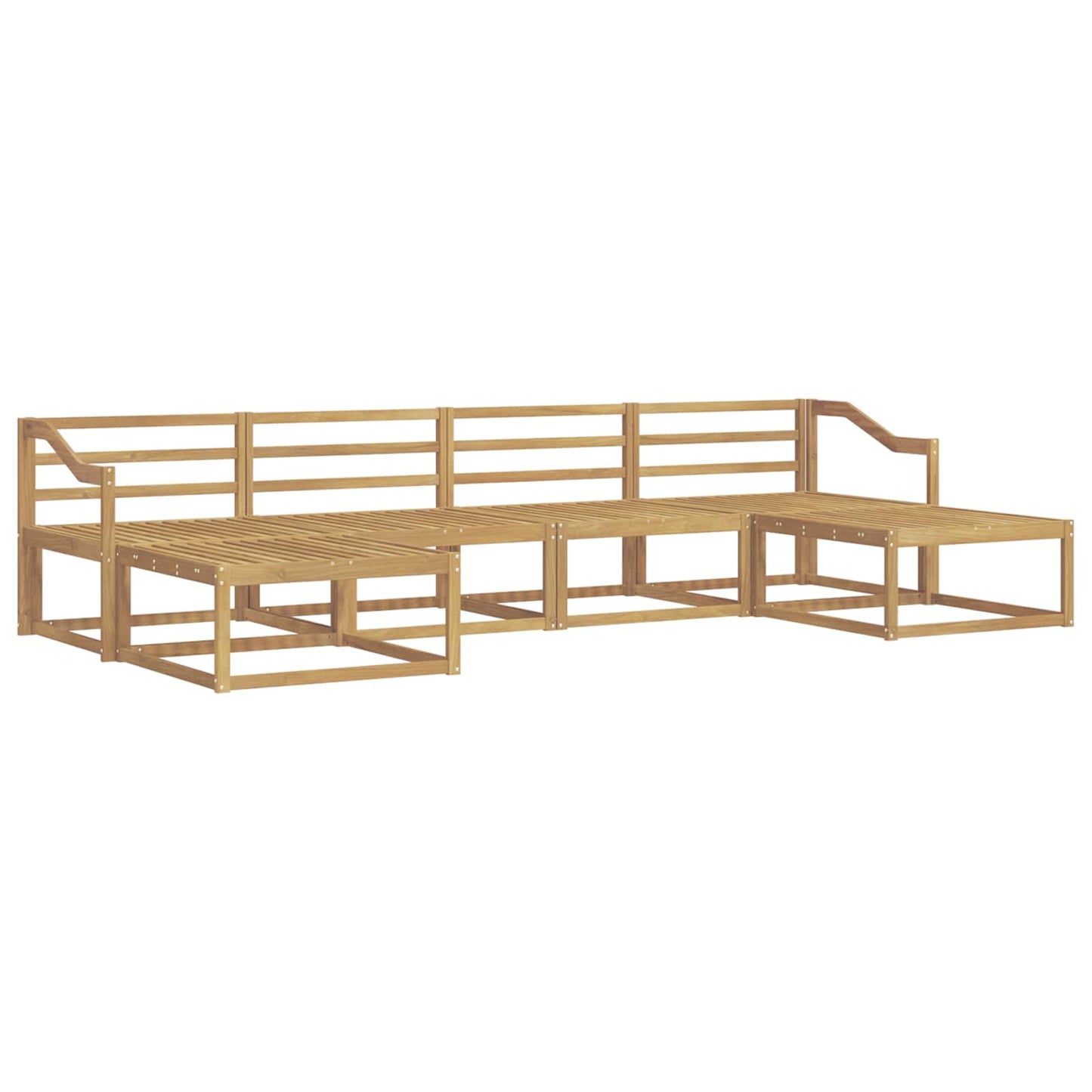Buiten bankenset 6 pcs Wit Massief Acaciahout is nu te koop bij PeponiXL, paradijselijk wonen!