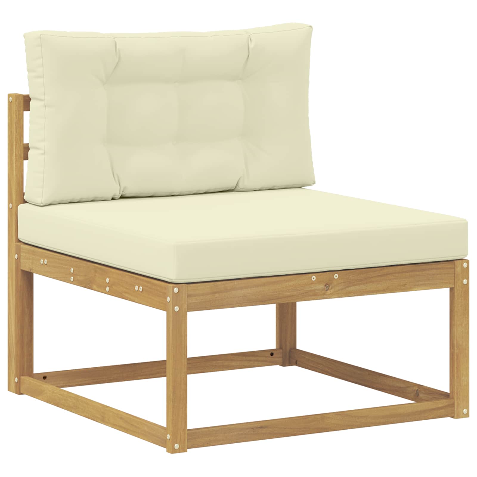 Buiten bankenset met kussen 6 pcs Wit en crèmekleurig is nu te koop bij PeponiXL, paradijselijk wonen!