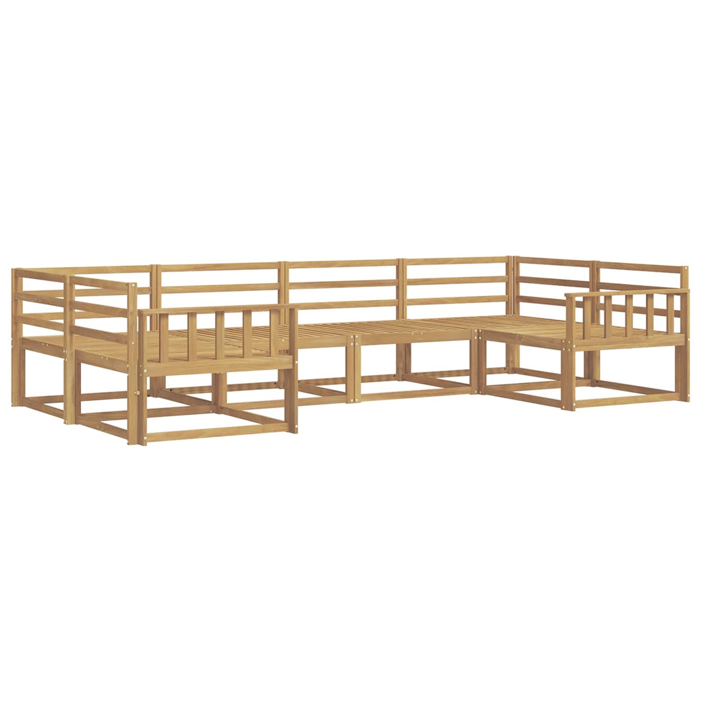 Buiten bankenset 6 pcs Wit Massief Acaciahout is nu te koop bij PeponiXL, paradijselijk wonen!