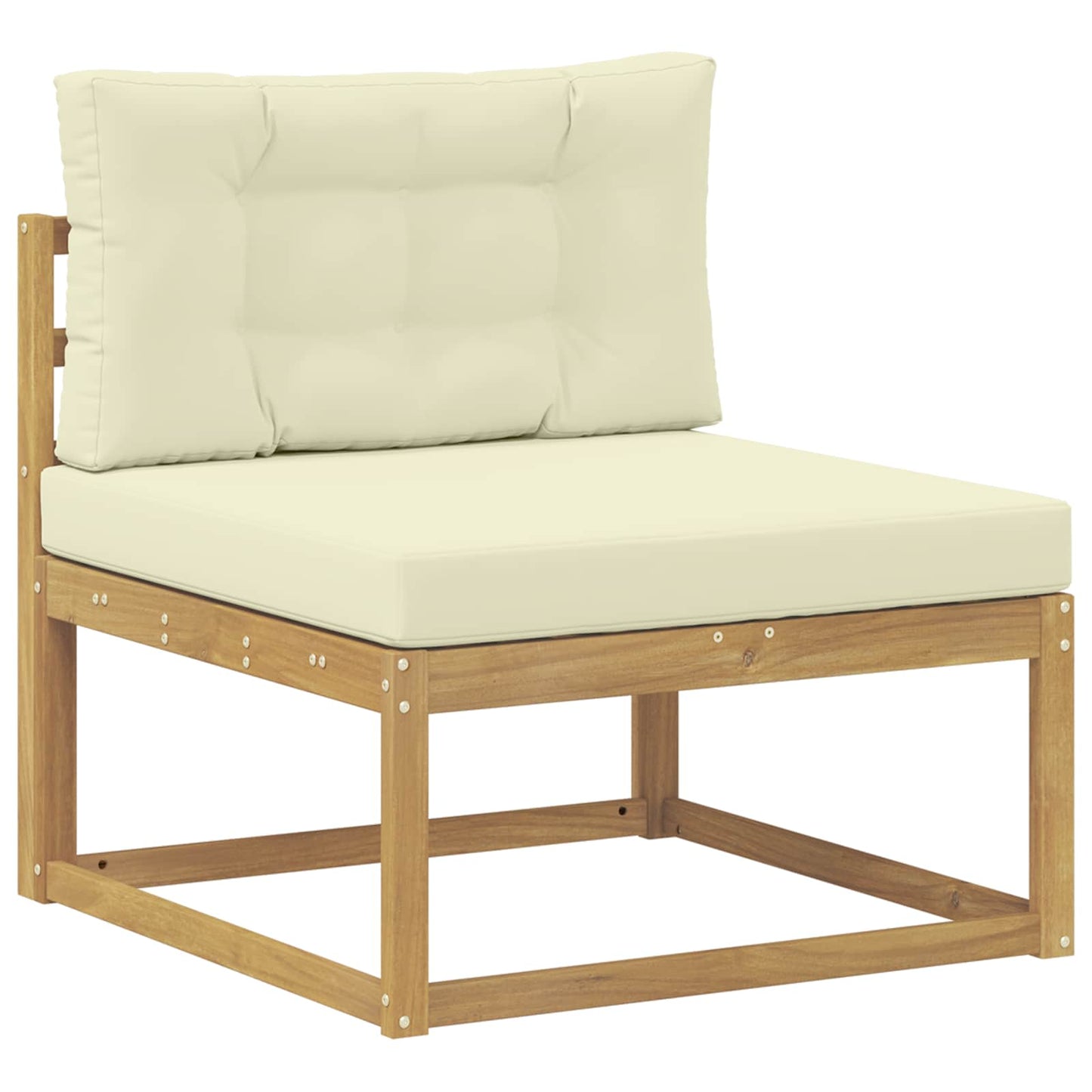 Buiten bankenset met kussen 6 pcs Wit en crèmekleurig is nu te koop bij PeponiXL, paradijselijk wonen!