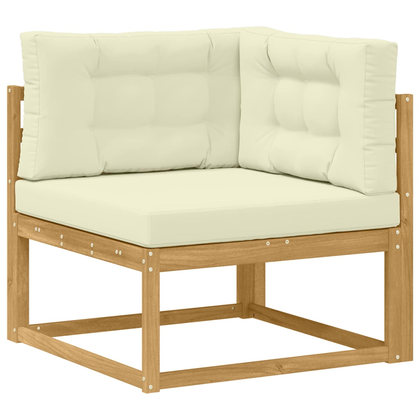 Buiten bankenset met kussen 6 pcs Wit en crèmekleurig is nu te koop bij PeponiXL, paradijselijk wonen!