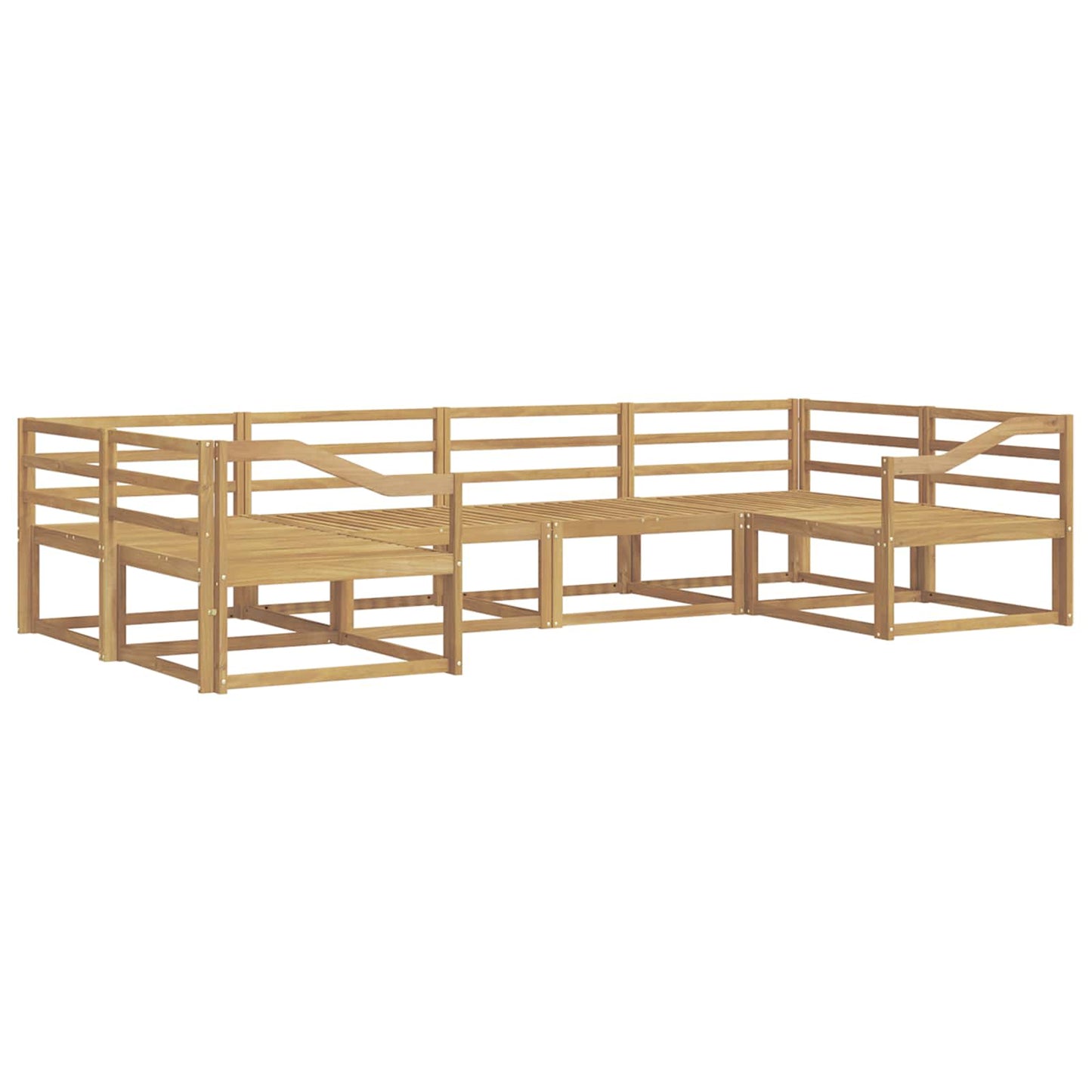 Buiten bankenset 6 pcs Wit Massief Acaciahout is nu te koop bij PeponiXL, paradijselijk wonen!