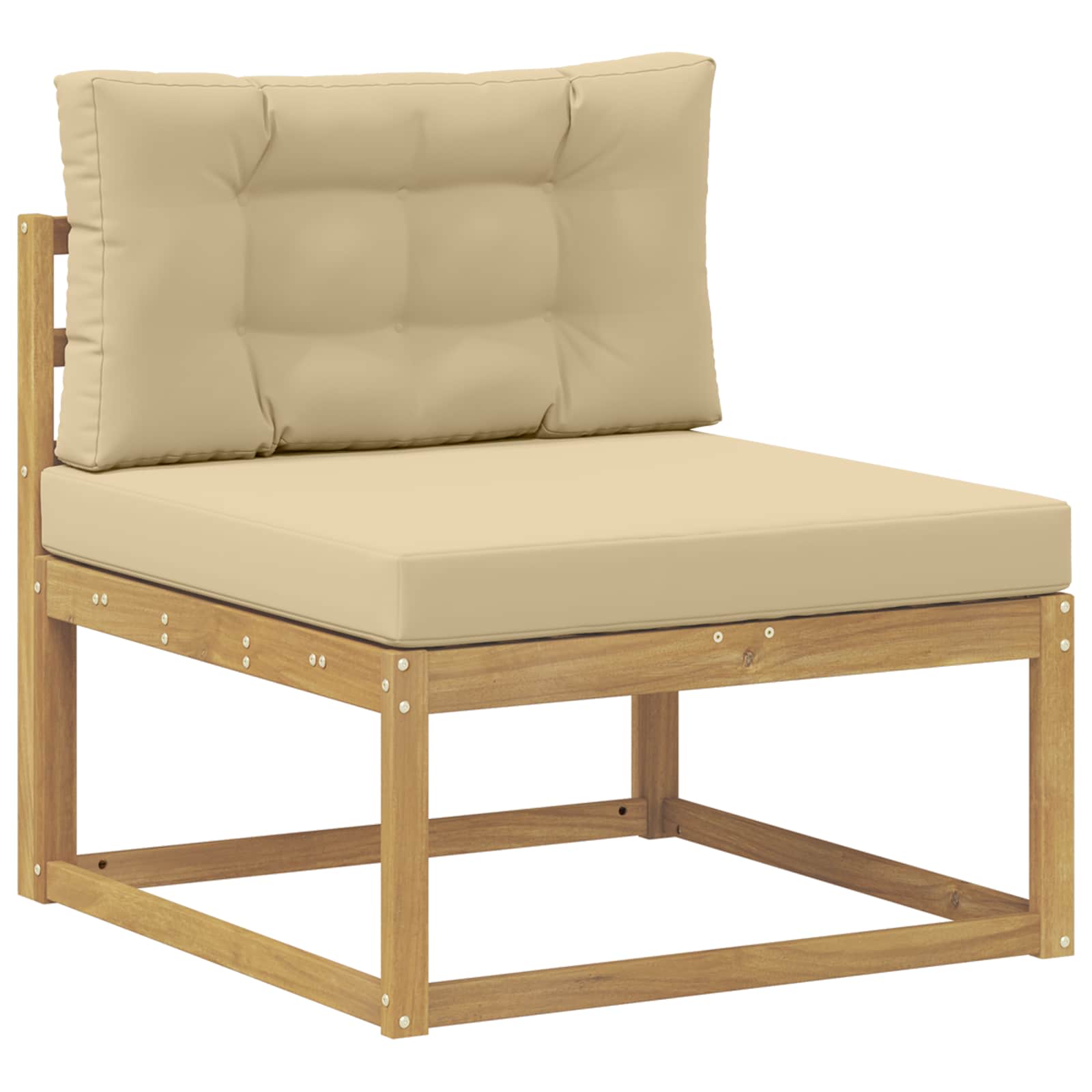 Buiten bankenset met kussen 7 pcs Wit en Beige is nu te koop bij PeponiXL, paradijselijk wonen!