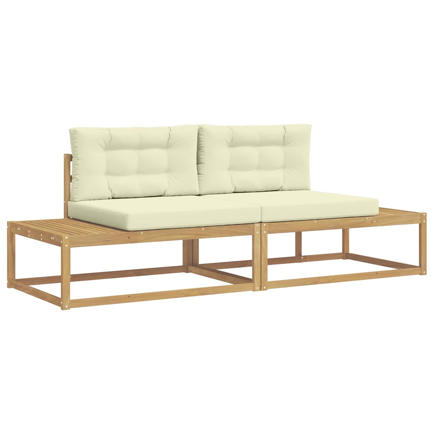 Buiten bankenset met kussen Wit 230,5 x 83 x 73 cm Polyester is nu te koop bij PeponiXL, paradijselijk wonen!