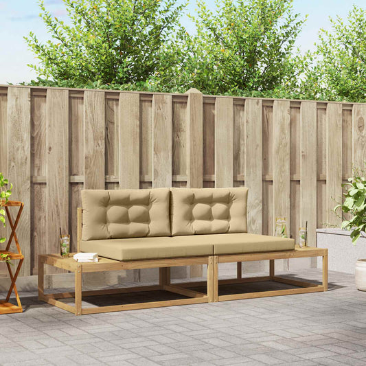 Buiten bankenset met kussen Wit 230,5 x 83 x 73 cm Polyester is nu te koop bij PeponiXL, paradijselijk wonen!