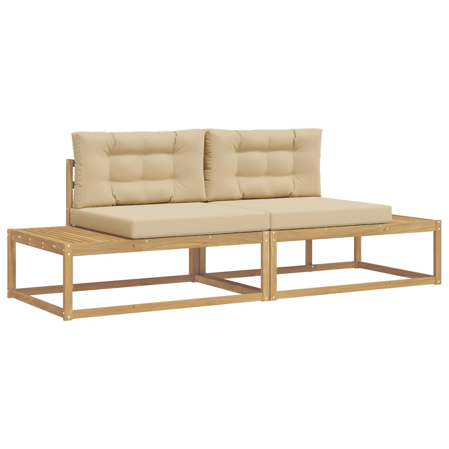 Buiten bankenset met kussen Wit 230,5 x 83 x 73 cm Polyester is nu te koop bij PeponiXL, paradijselijk wonen!