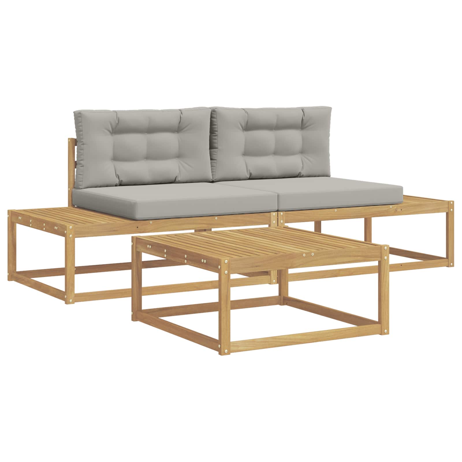 Buiten bankenset met kussen Wit 79 x 79 x 37 cm Polyester is nu te koop bij PeponiXL, paradijselijk wonen!