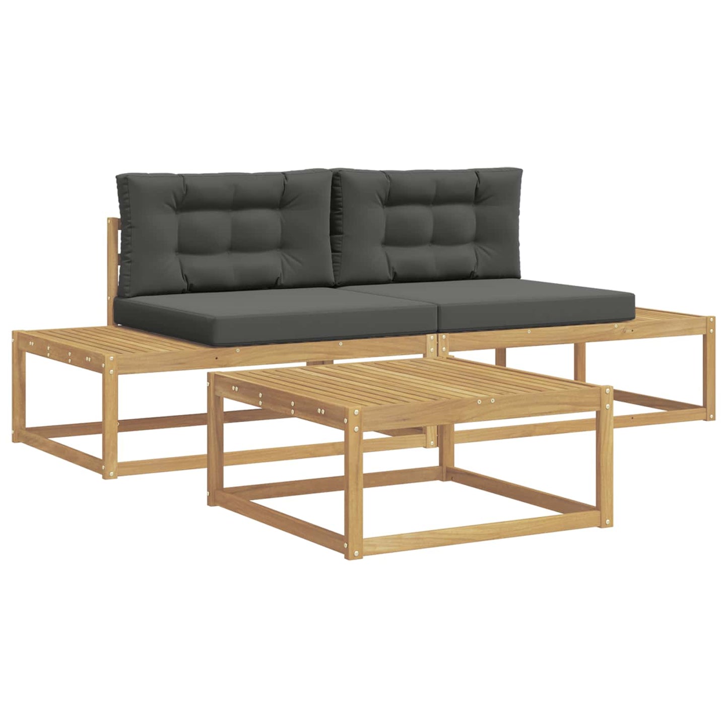 Buiten bankenset met kussen Wit 79 x 79 x 37 cm Polyester is nu te koop bij PeponiXL, paradijselijk wonen!