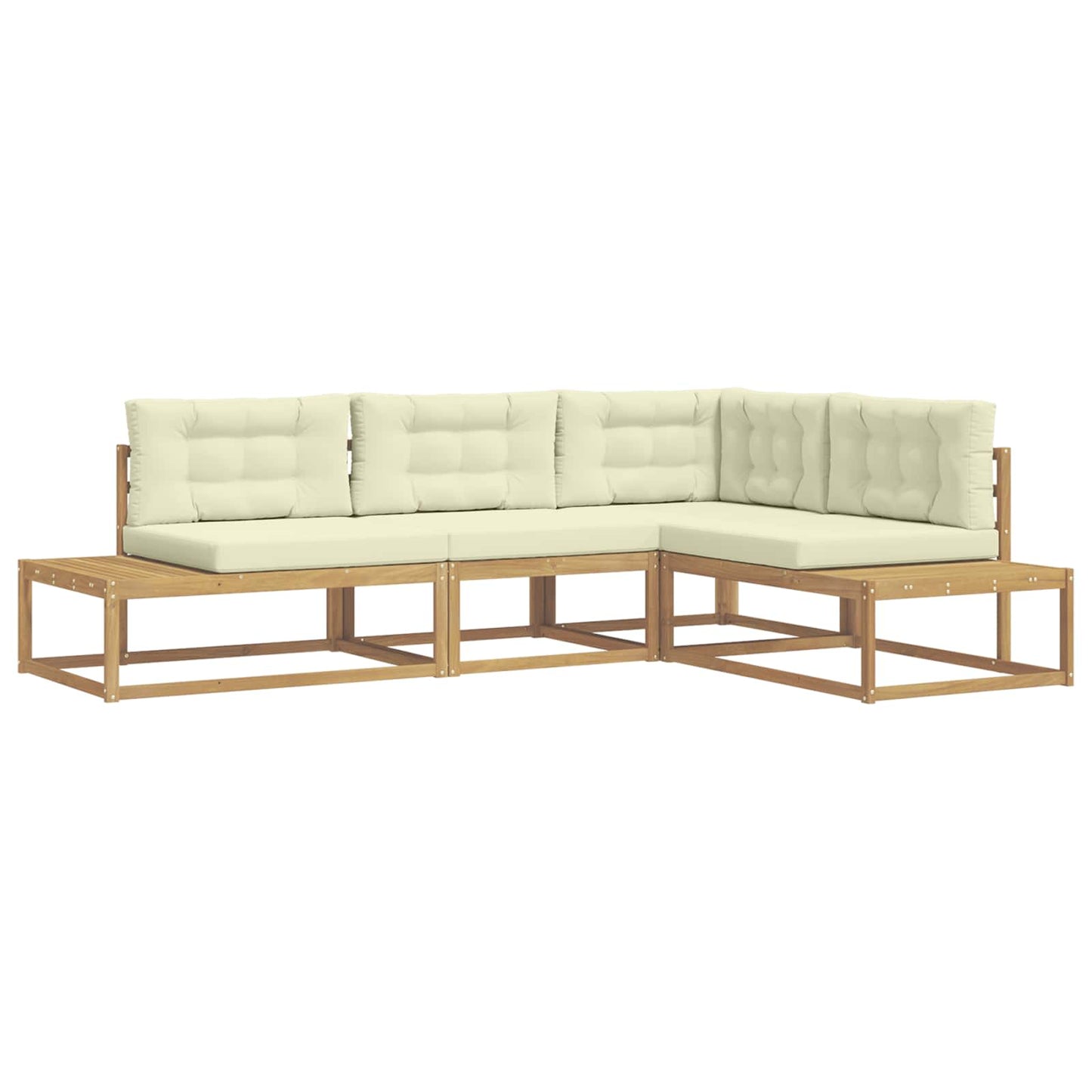 Buiten bankenset met kussen Wit 277,5 x 198,5 x 73 cm Polyester is nu te koop bij PeponiXL, paradijselijk wonen!