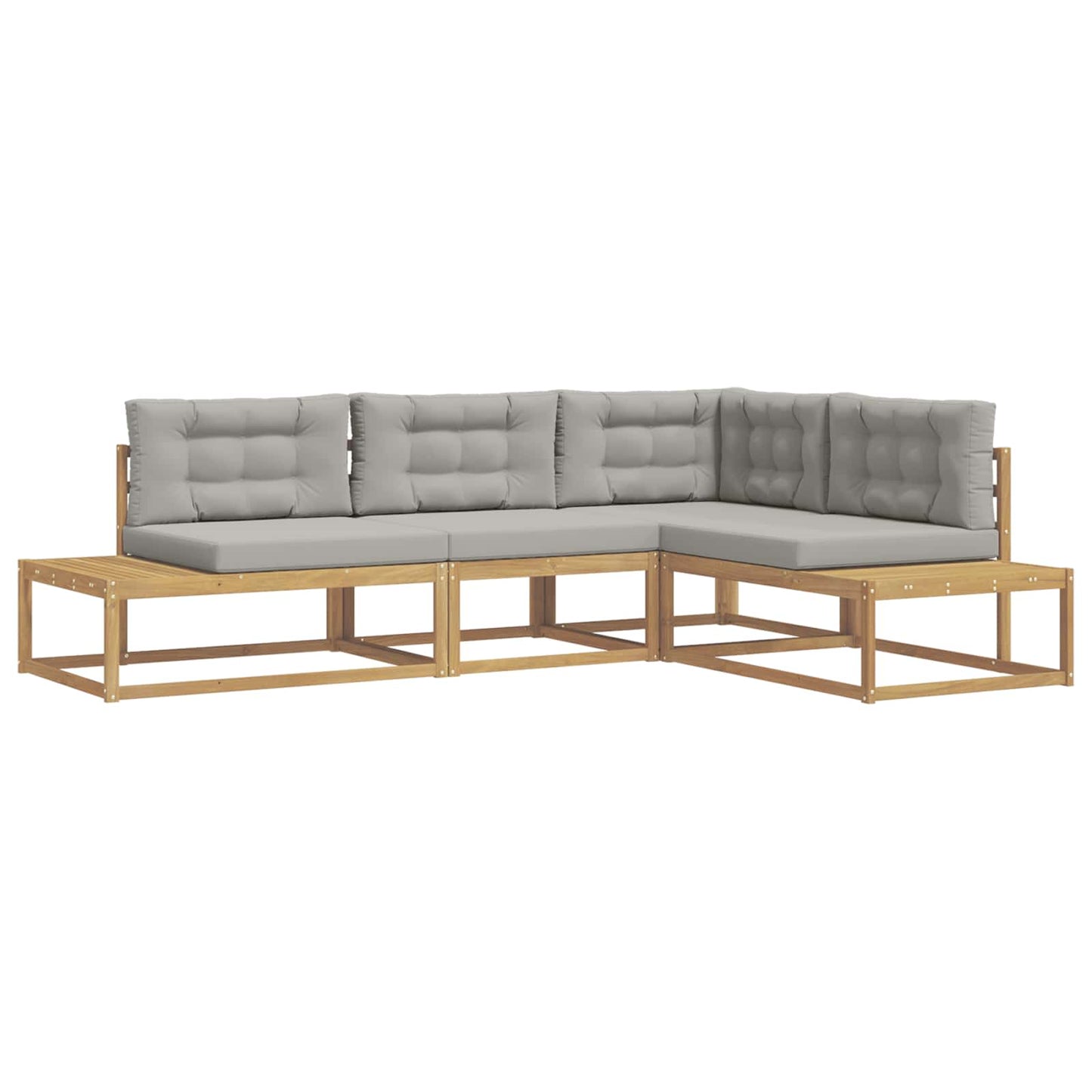 Buiten bankenset met kussen Wit 277,5 x 198,5 x 73 cm Polyester is nu te koop bij PeponiXL, paradijselijk wonen!
