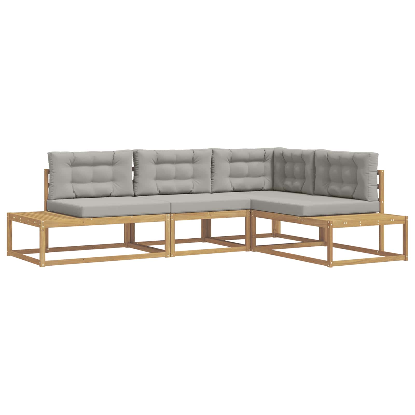 Buiten bankenset met kussen Wit 277,5 x 198,5 x 73 cm Polyester is nu te koop bij PeponiXL, paradijselijk wonen!