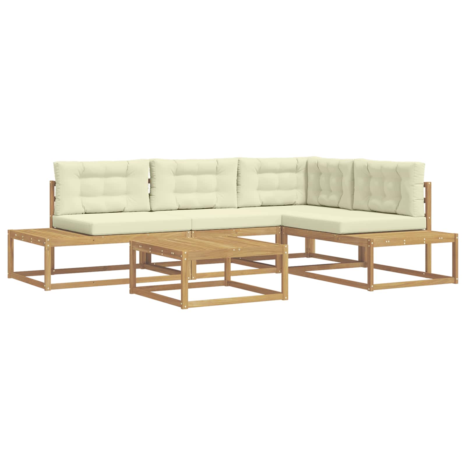 Buiten bankenset met kussen Wit 79 x 79 x 37 cm Polyester is nu te koop bij PeponiXL, paradijselijk wonen!