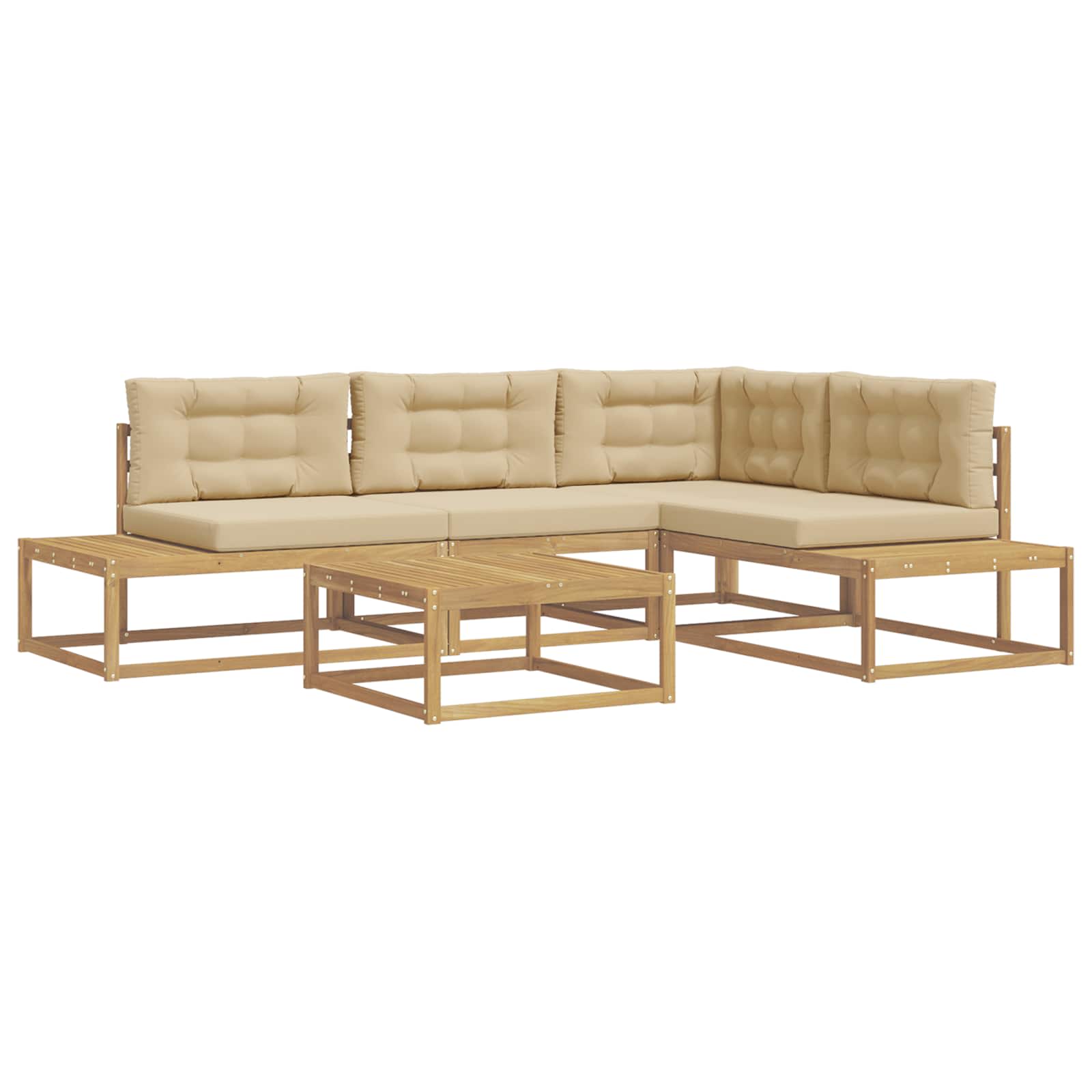 Buiten bankenset met kussen Wit 79 x 79 x 37 cm Polyester is nu te koop bij PeponiXL, paradijselijk wonen!