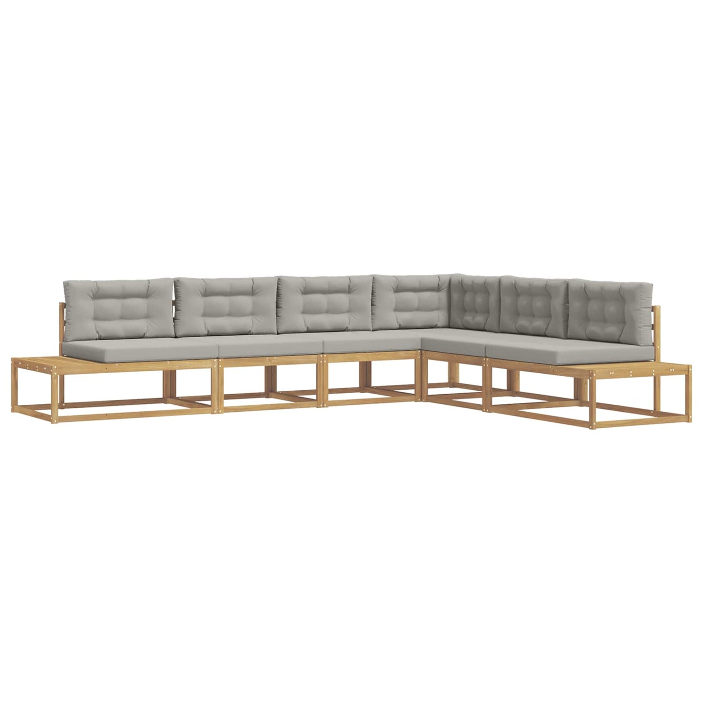 Buiten bankenset met kussen Wit 357 x 198,5 x 73 cm Polyester is nu te koop bij PeponiXL, paradijselijk wonen!