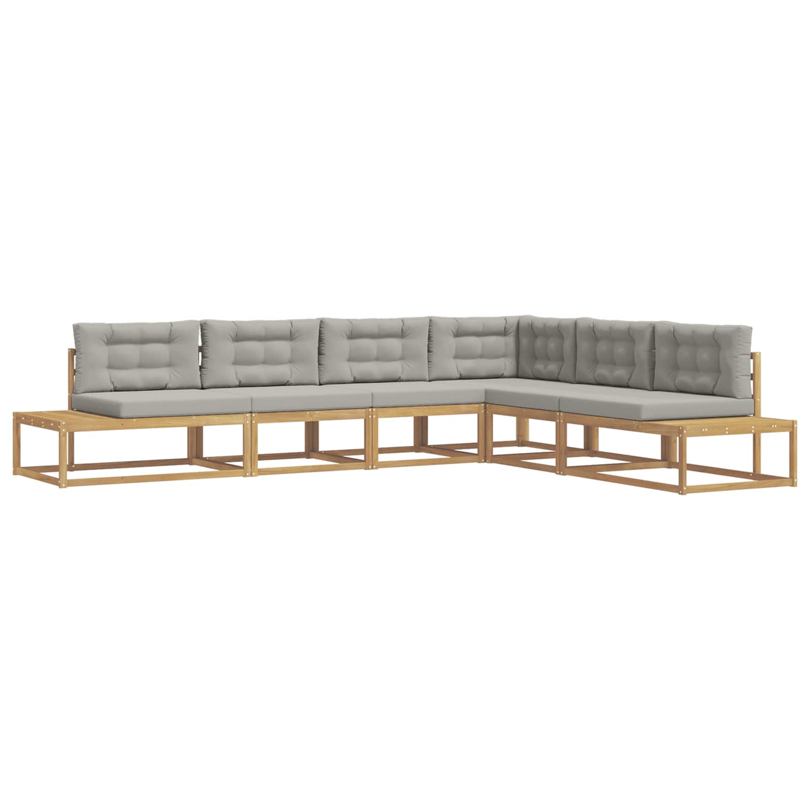 Buiten bankenset met kussen Wit 357 x 198,5 x 73 cm Polyester is nu te koop bij PeponiXL, paradijselijk wonen!