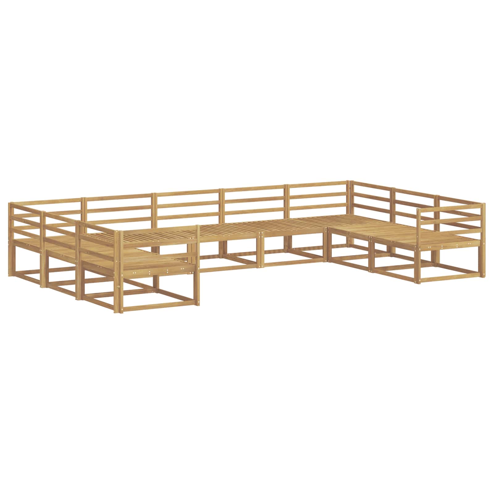 Buiten bankenset 9 pcs Wit 404 x 245,5 x 73 cm is nu te koop bij PeponiXL, paradijselijk wonen!