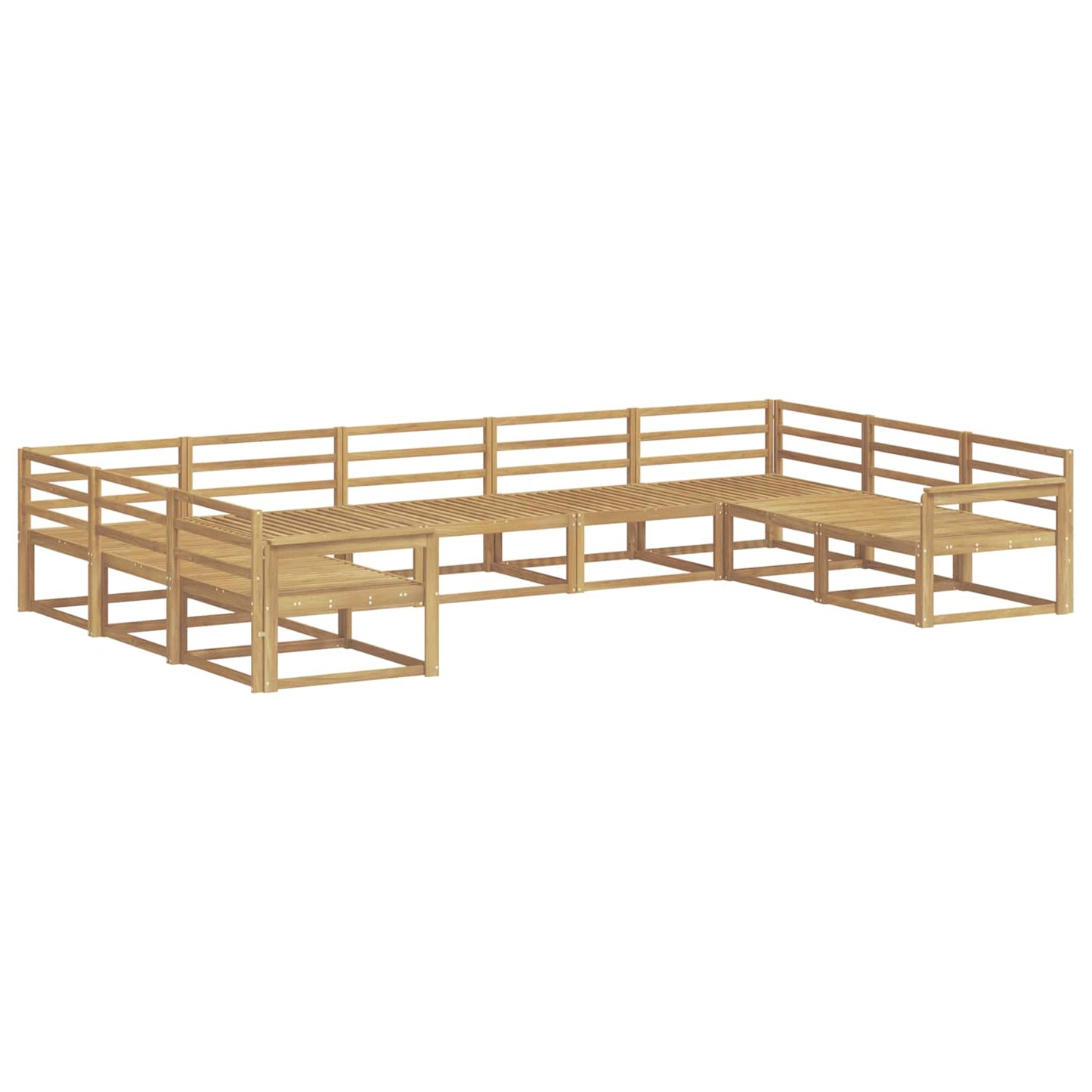 Buiten bankenset 9 pcs Wit 404 x 247,5 x 73 cm is nu te koop bij PeponiXL, paradijselijk wonen!