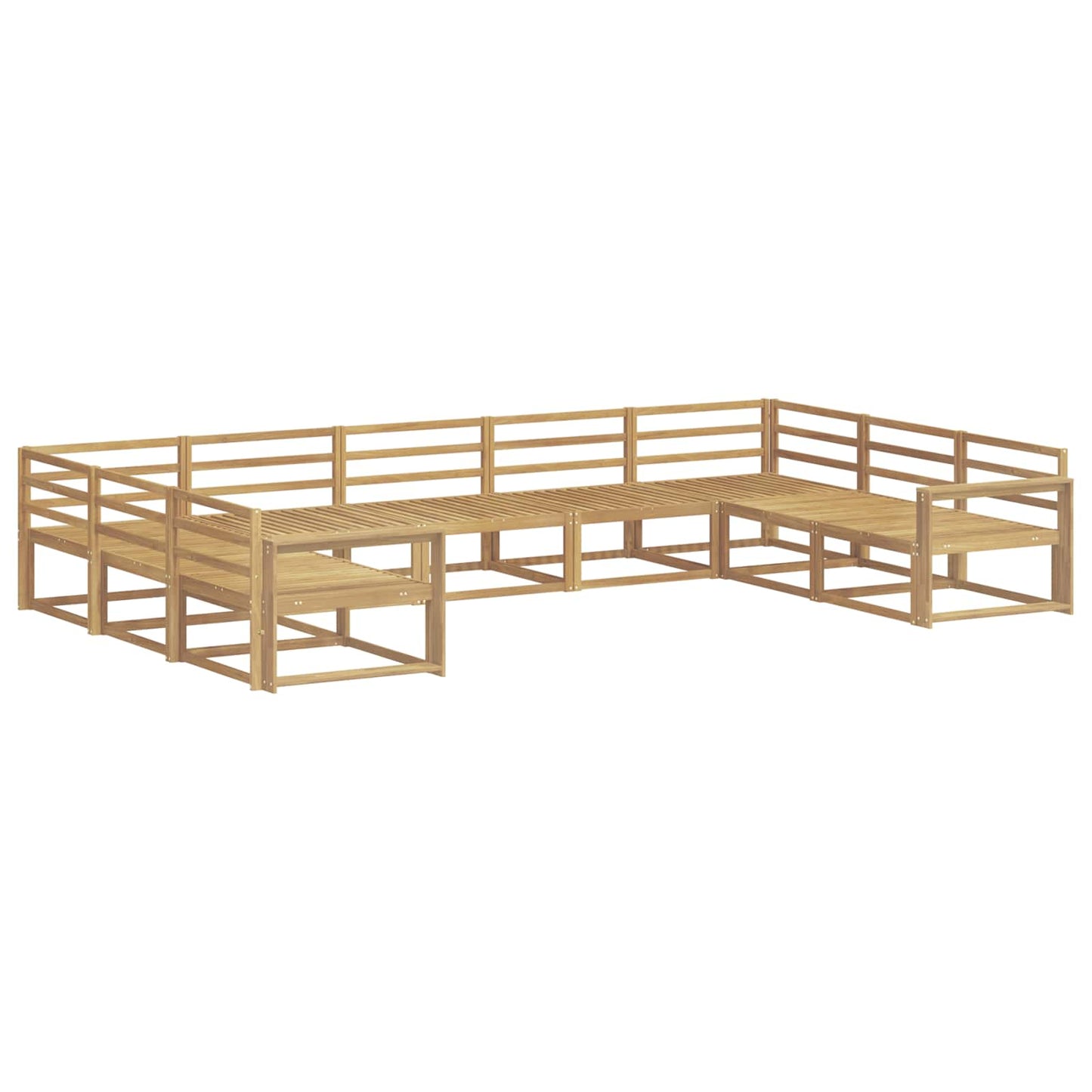 Buiten bankenset 9 pcs Wit 404 x 251,5 x 73 cm is nu te koop bij PeponiXL, paradijselijk wonen!