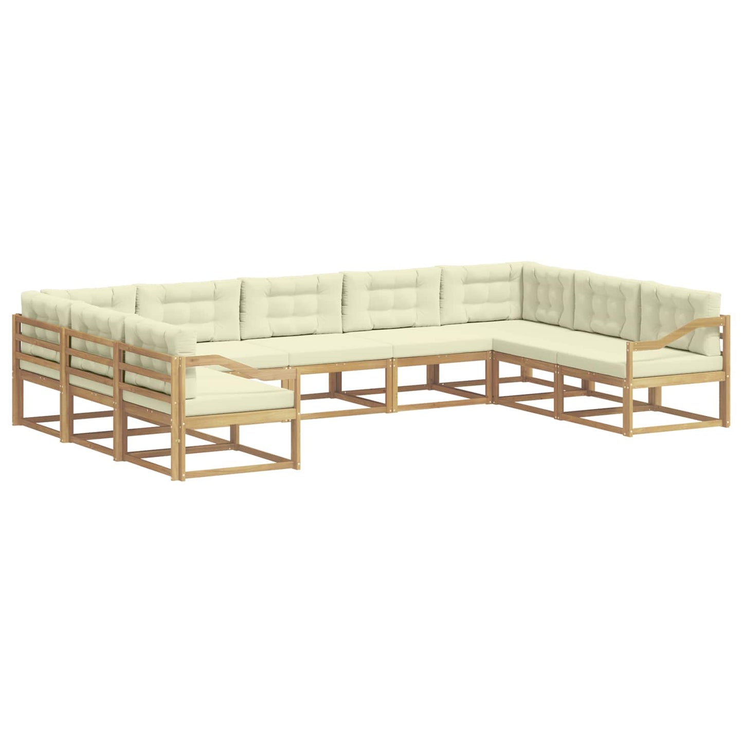 Buiten bankenset 7 pcs Massief Acaciahout is nu te koop bij PeponiXL, paradijselijk wonen!