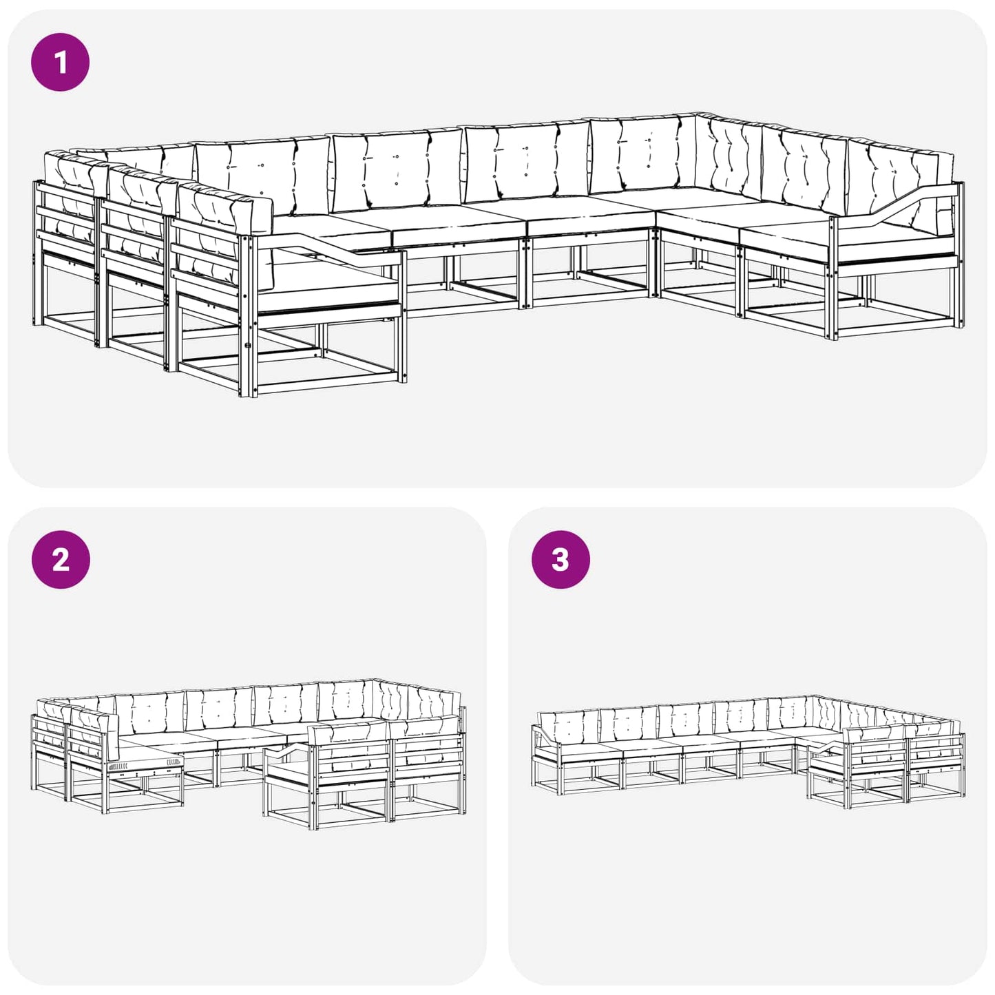 Buiten bankenset 7 pcs Massief Acaciahout is nu te koop bij PeponiXL, paradijselijk wonen!