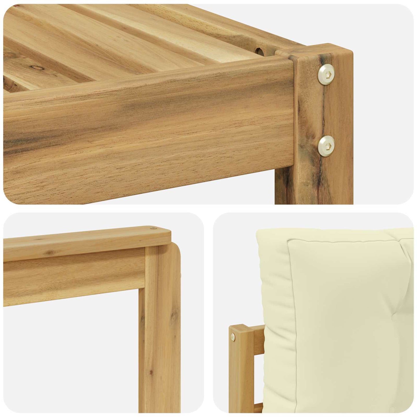 Buiten bankenset met kussen 11 pcs Wit en crèmekleurig is nu te koop bij PeponiXL, paradijselijk wonen!