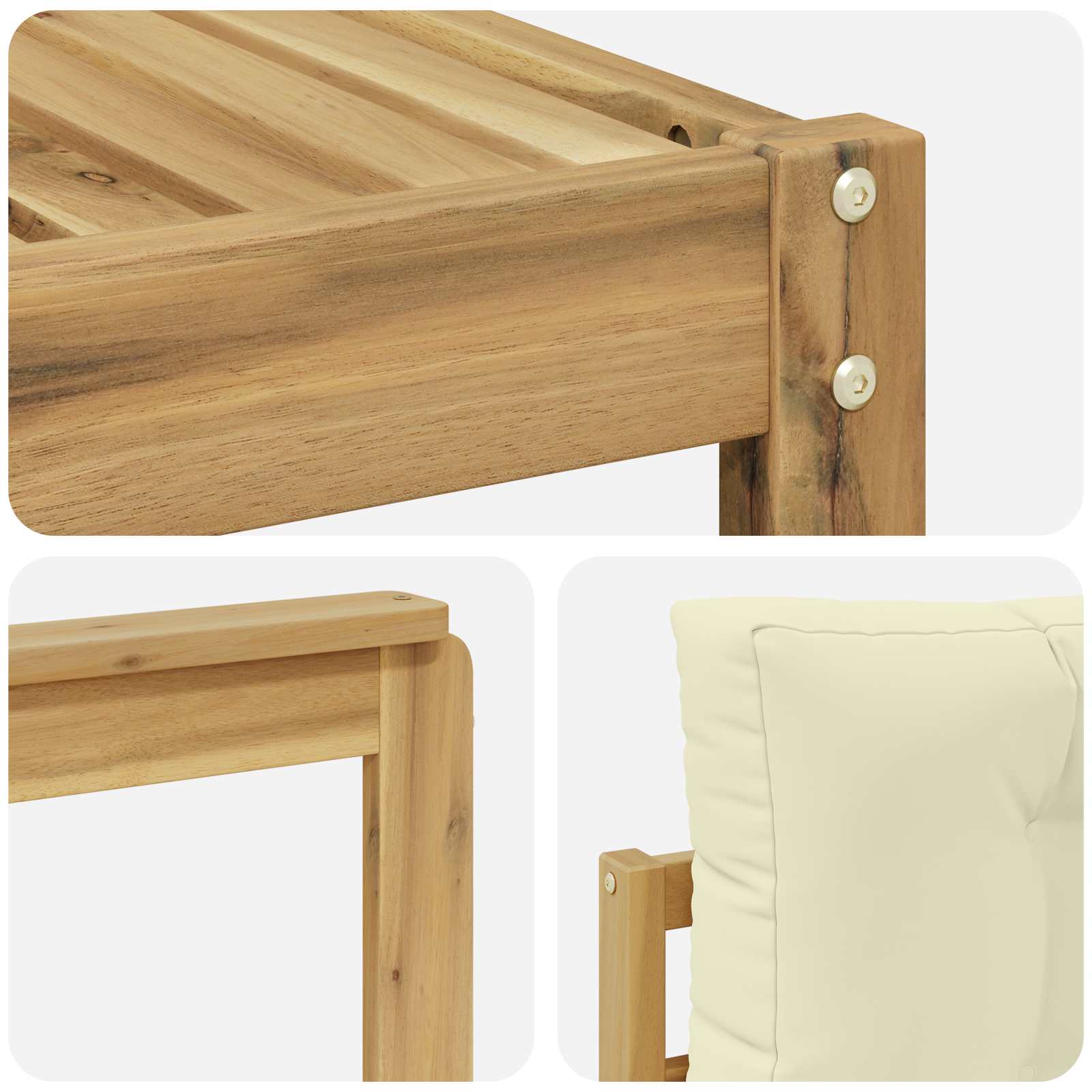 Buiten bankenset met kussen 11 pcs Wit en crèmekleurig is nu te koop bij PeponiXL, paradijselijk wonen!