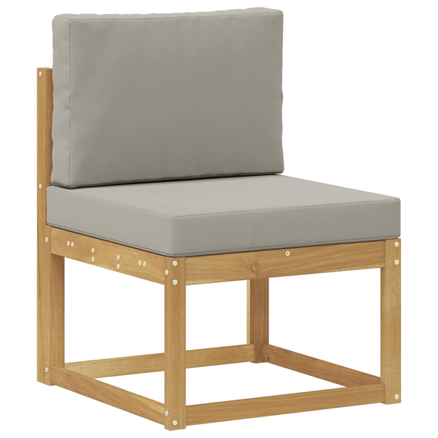 Buiten bankenset 6 pcs Wit en Lichtgrijs 59 x 59 x 37 cm