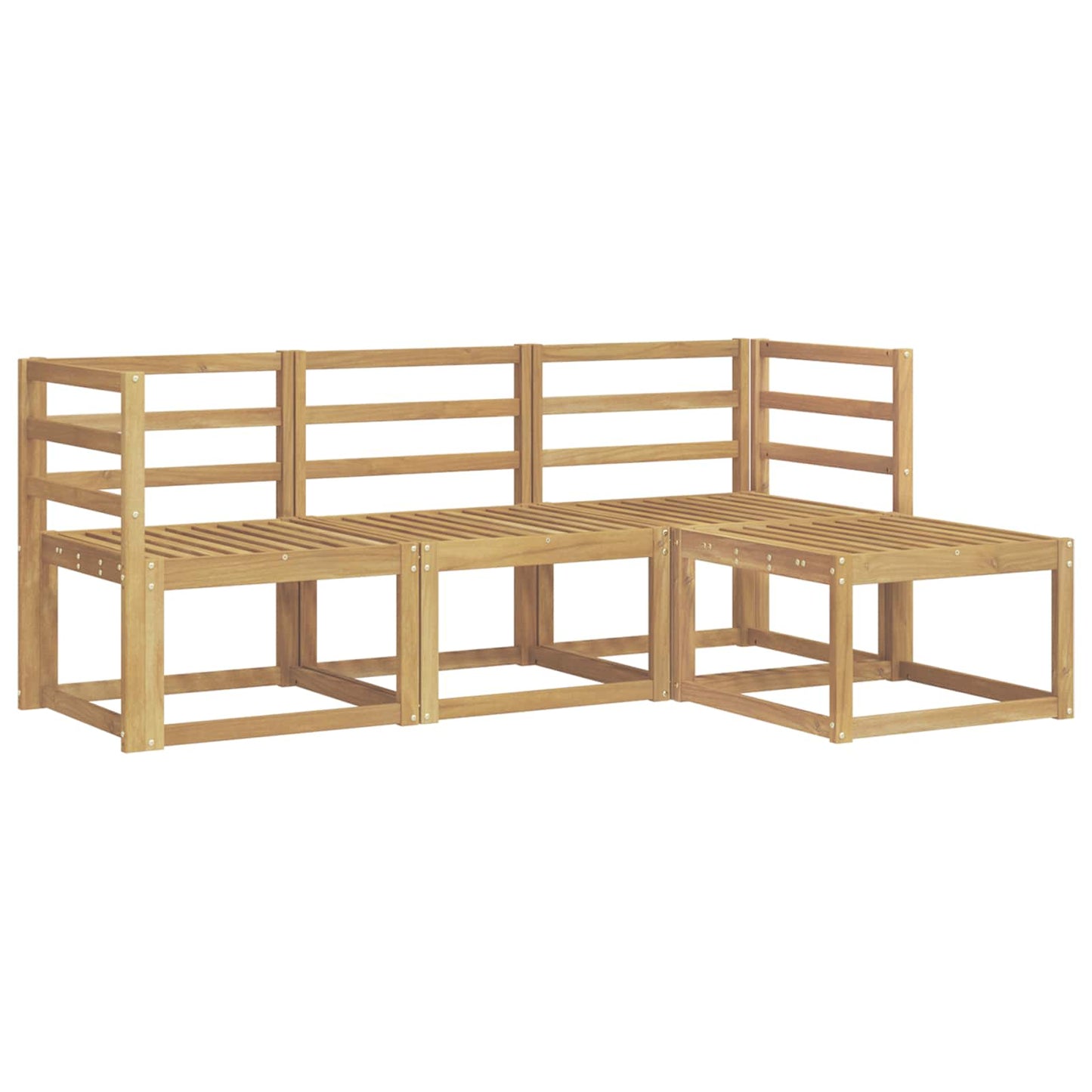 Buiten bankenset 4 pcs Wit 185,5 x 122,5 x 73 cm