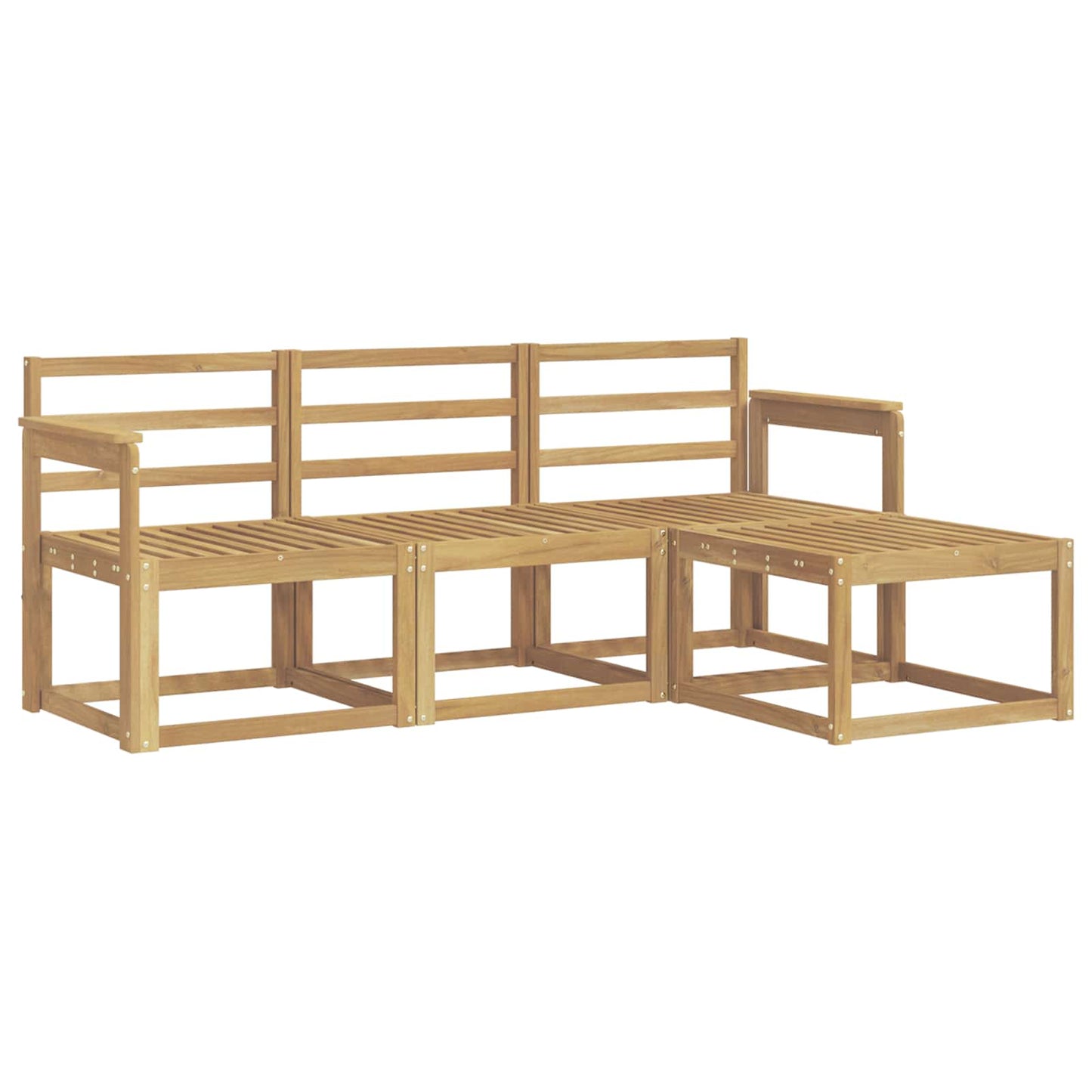 Buiten bankenset 4 pcs Wit 189,5 x 122,5 x 73 cm