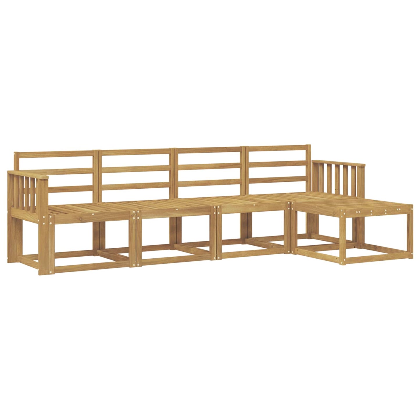 Buiten bankenset 5 pcs Wit 249 x 122,5 x 73 cm